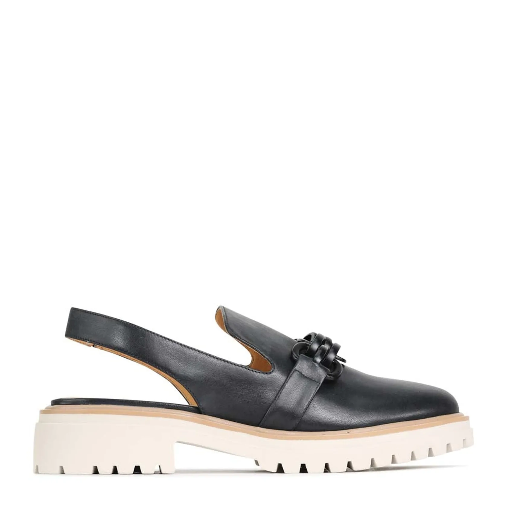 EOS Footwear Loafer Heels>ANI SLING-BACK LOAFER LEATHER
