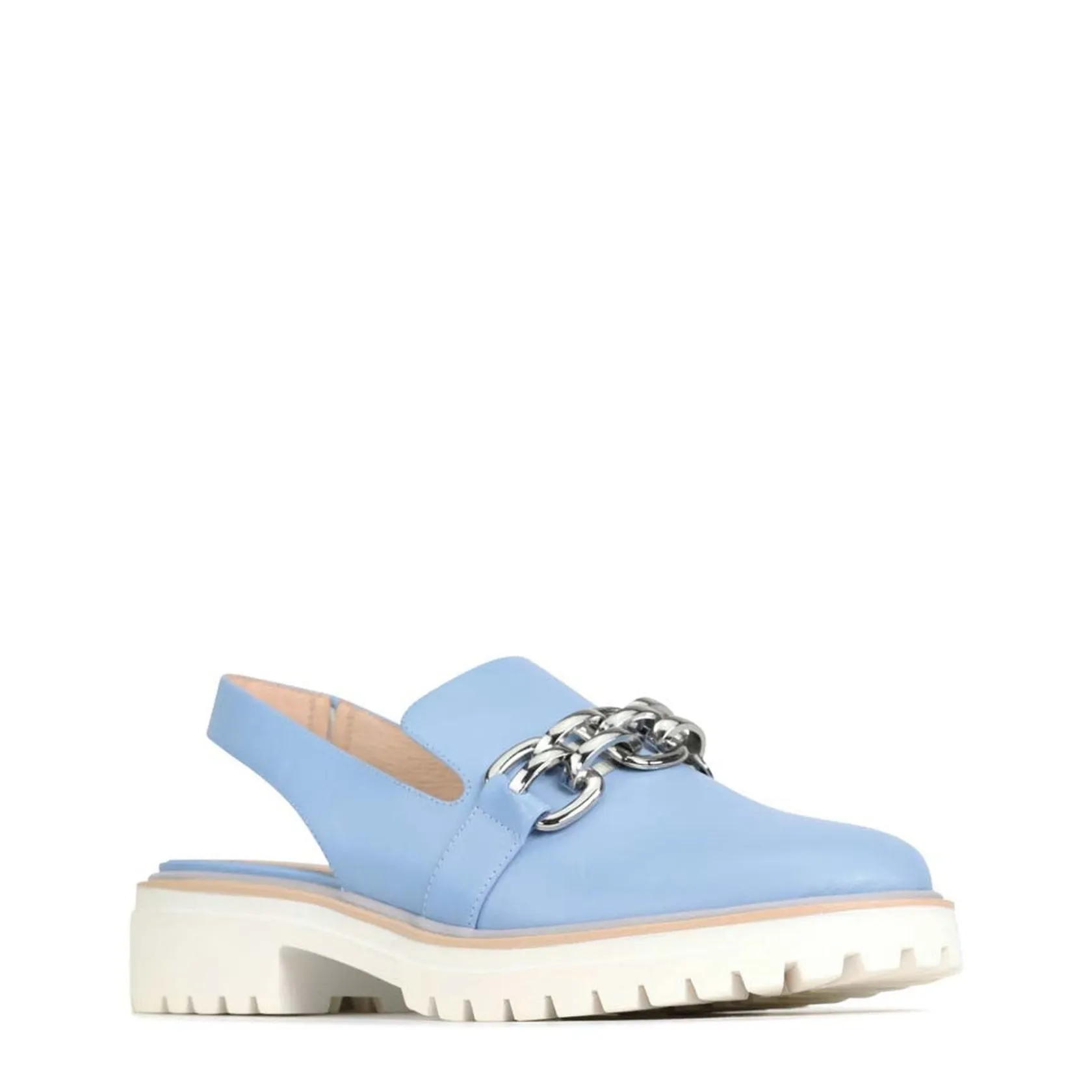 EOS Footwear Loafer Heels>ANI SLING-BACK LOAFER LEATHER