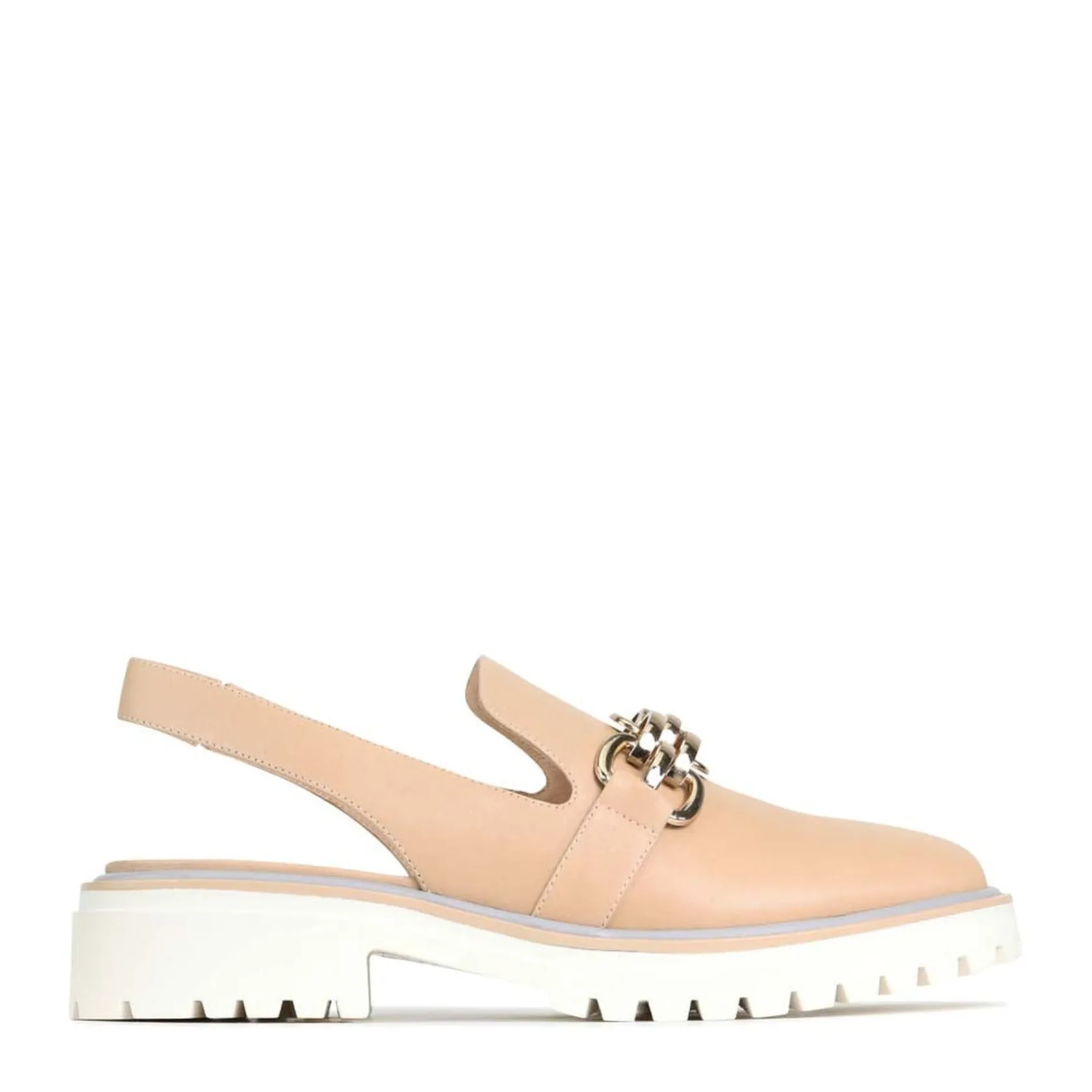 EOS Footwear Loafer Heels>ANI SLING-BACK LOAFER LEATHER