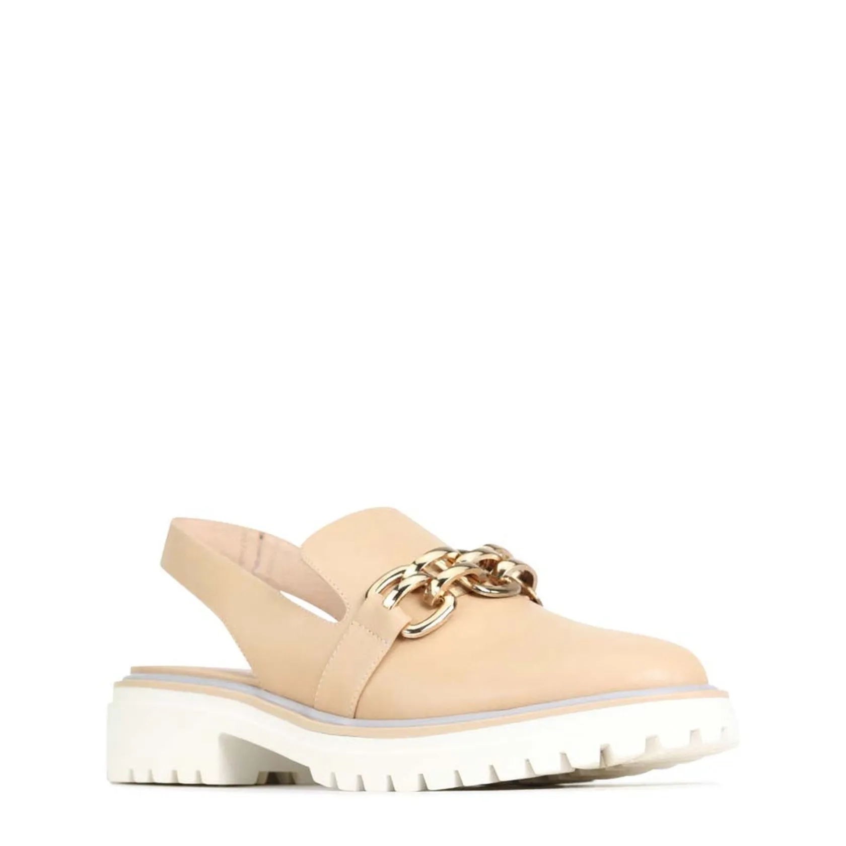 EOS Footwear Loafer Heels>ANI SLING-BACK LOAFER LEATHER
