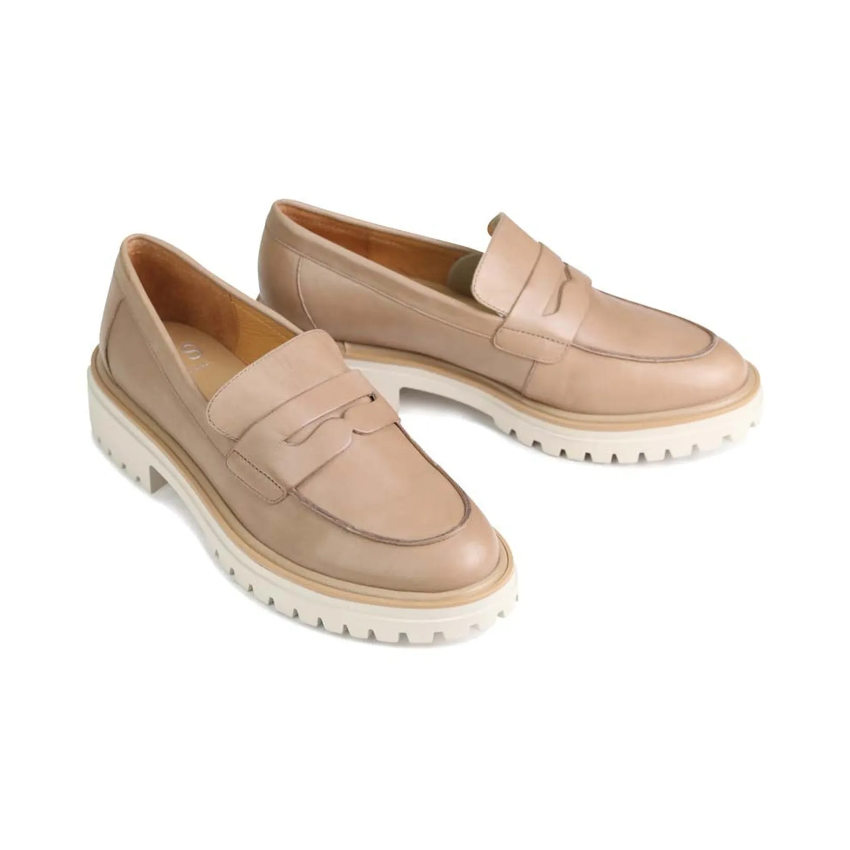 EOS Footwear Loafer Heels>ANITA HEEL LOAFERS LEATHER