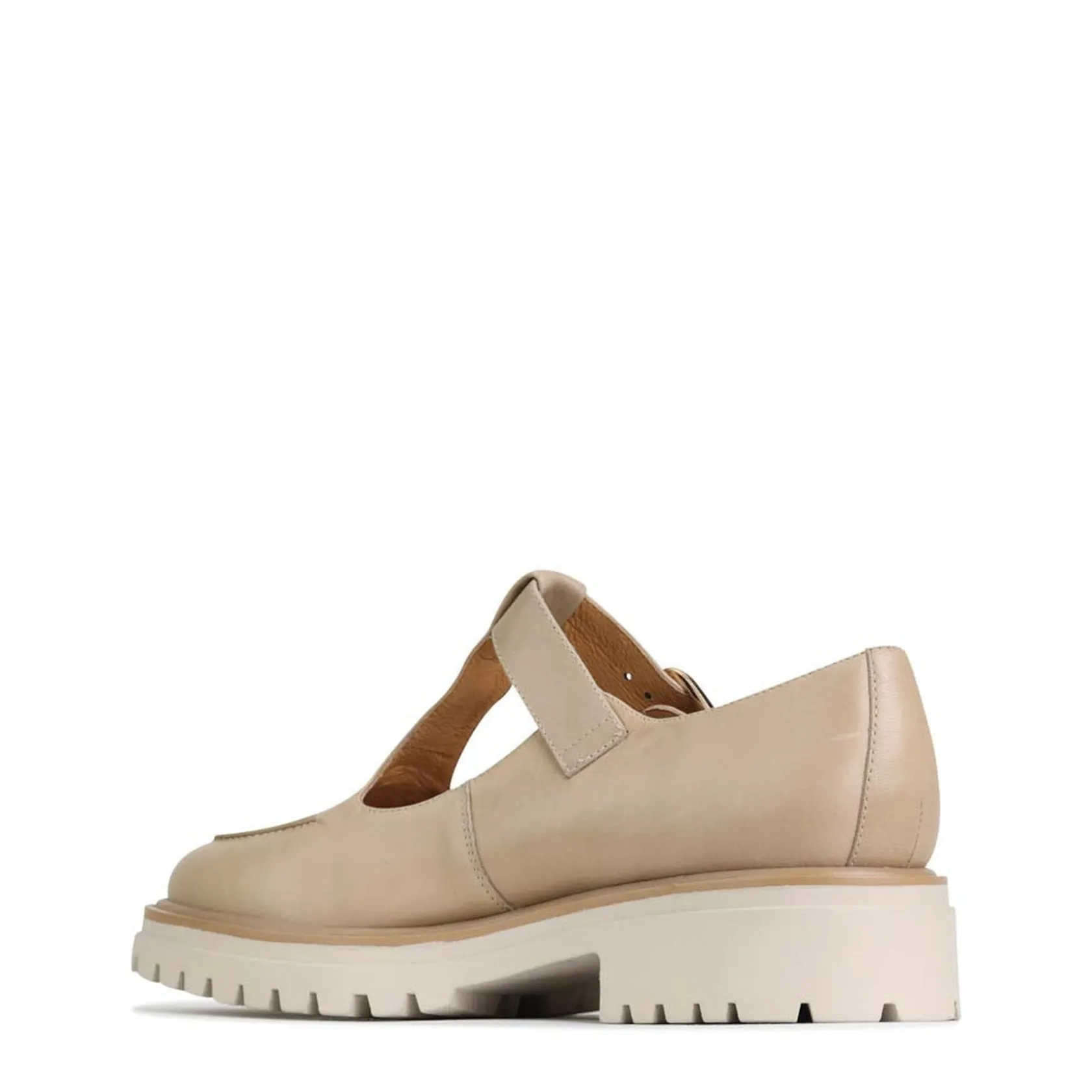 EOS Footwear Loafer Heels>ANJA T-BAR LOAFERS LEATHER Ecru