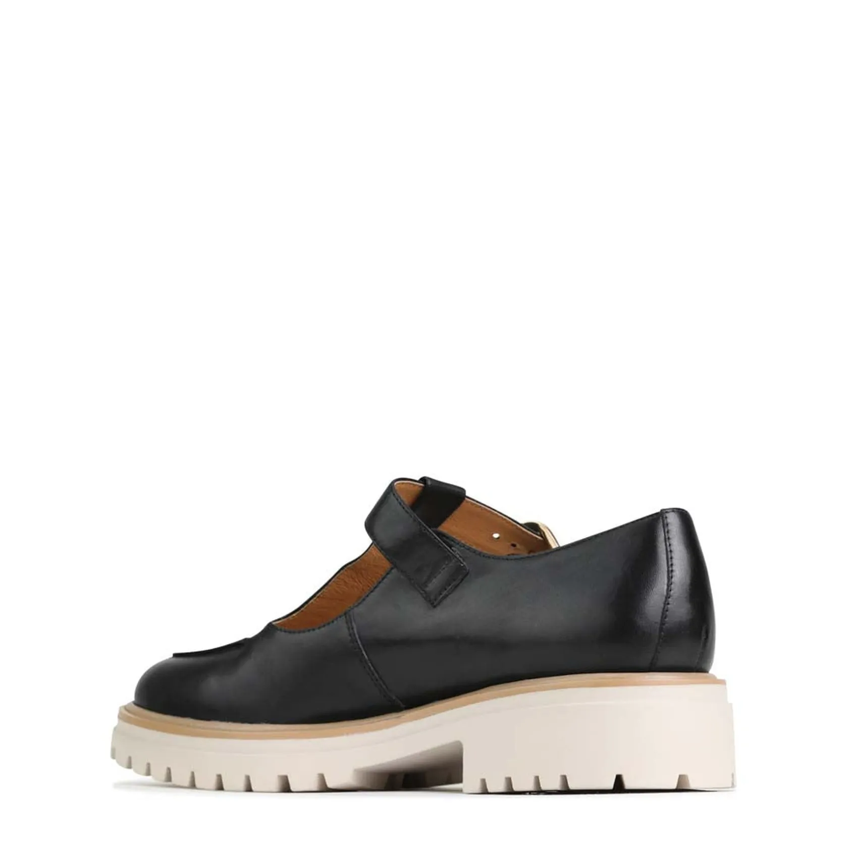 EOS Footwear Loafer Heels>ANJA T-BAR LOAFERS LEATHER Ecru
