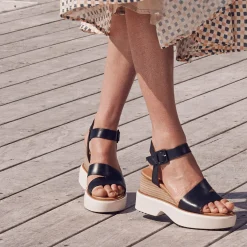EOS Footwear Wedges & Espadrilles>BROOKE LEATHER WEDGE SANDAL
