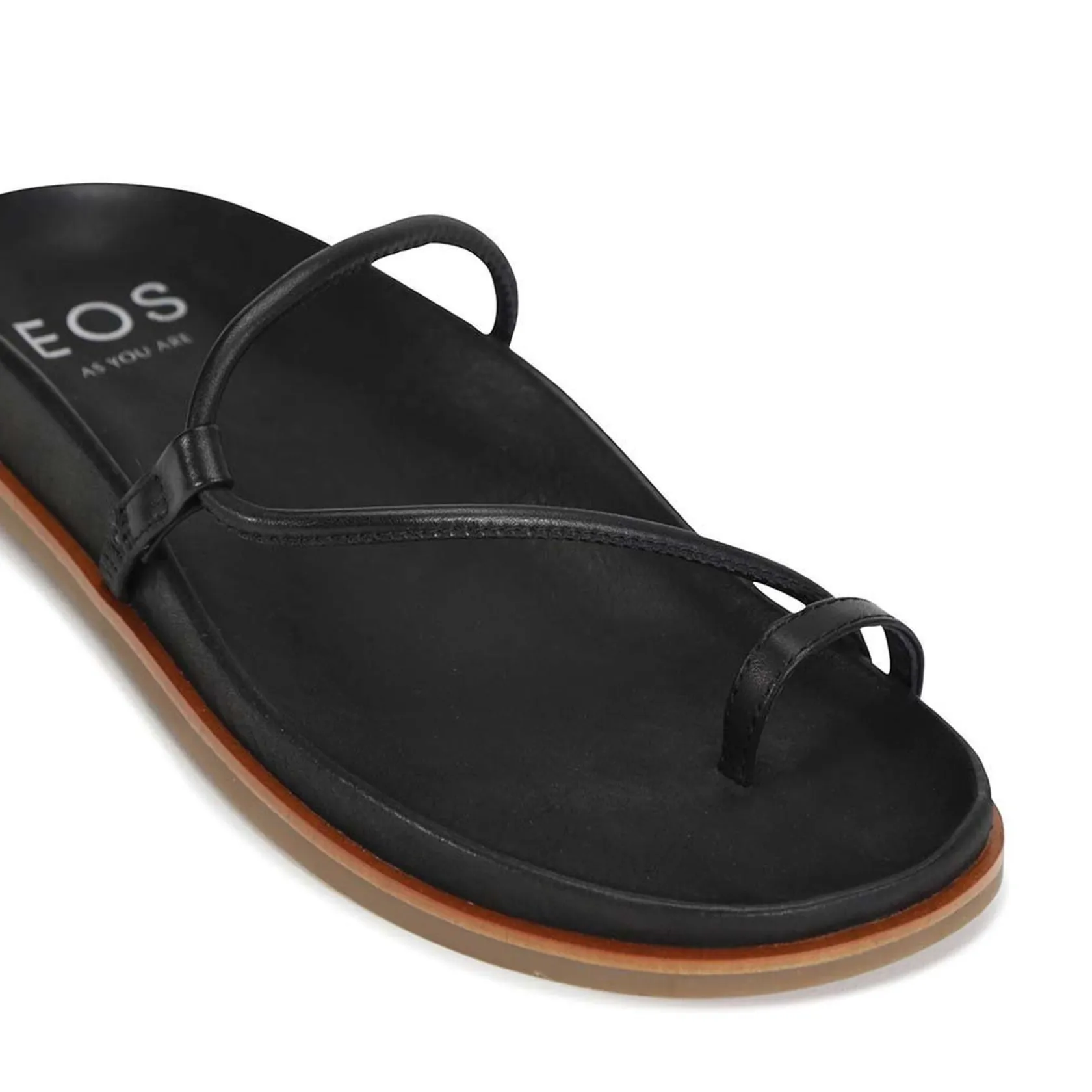 EOS Footwear Ballet Flats & Loafer|Slides>CARMINE LEATHER SANDALS Black