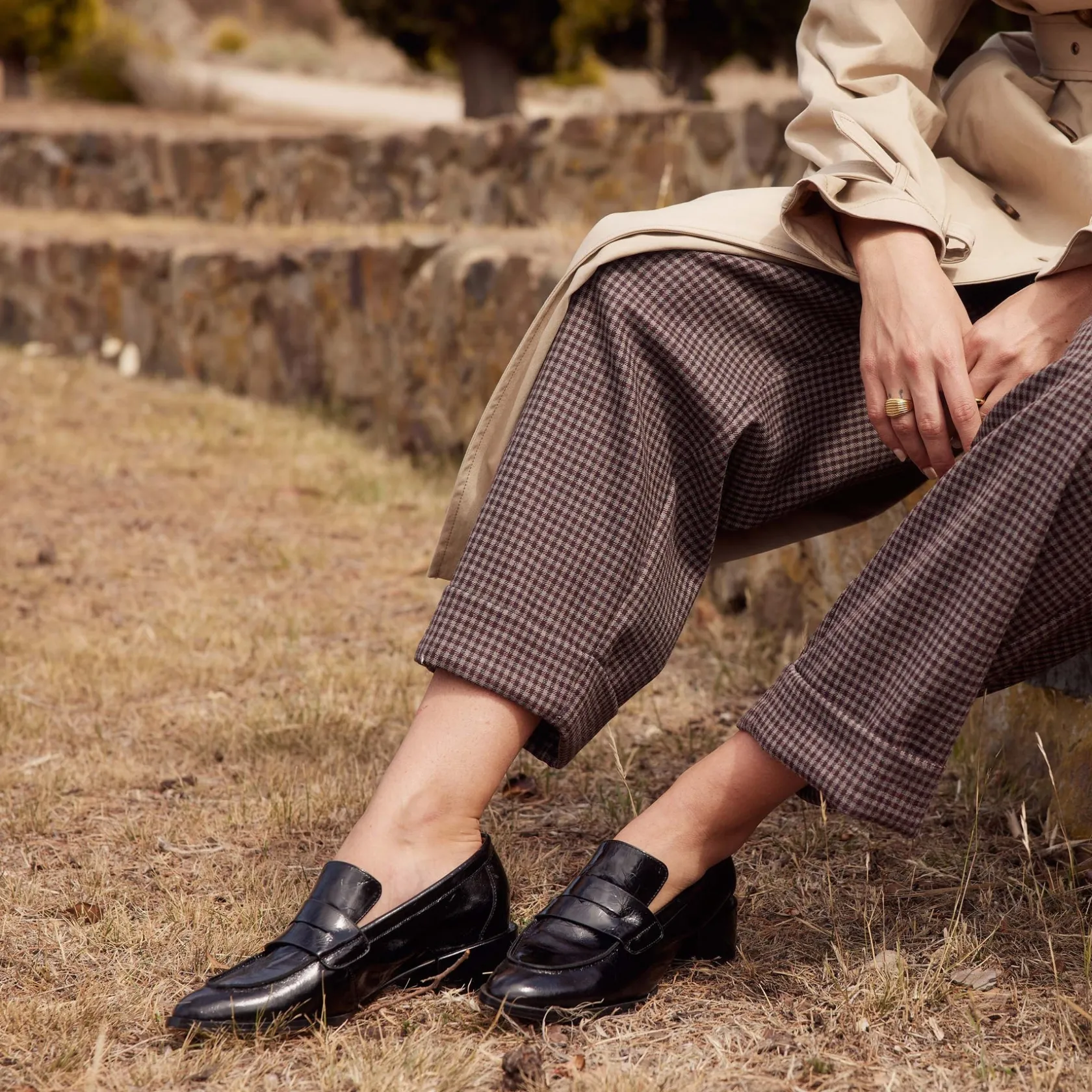 EOS Footwear Loafer Heels>CASS LOW HEELED LOAFERS