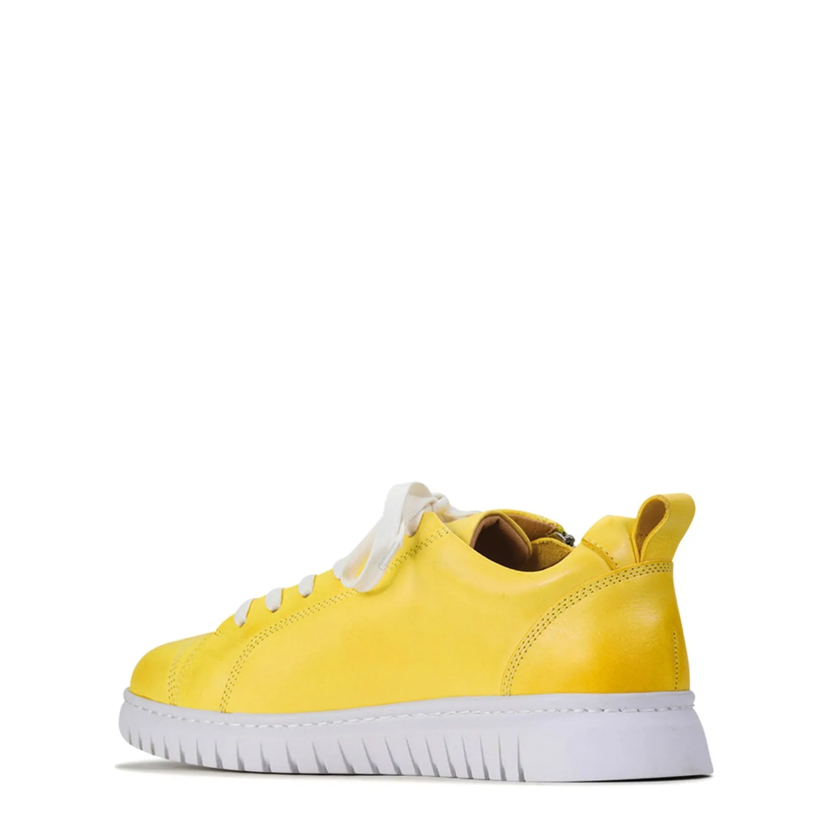EOS Footwear Flat Sneakers>CLARENCE LOW-TOP ZIPPER SNEAKER LEATHER