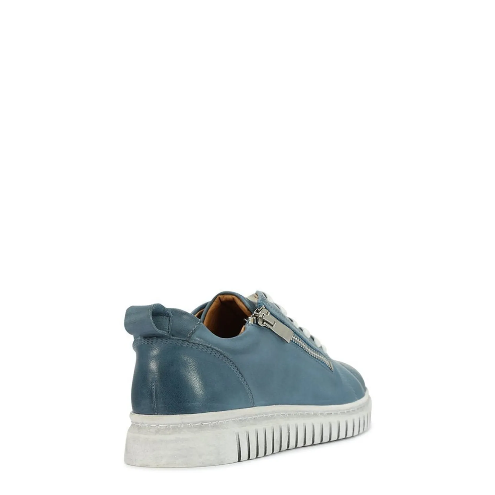 EOS Footwear Flat Sneakers>CLARENCE LOW-TOP ZIPPER SNEAKER LEATHER
