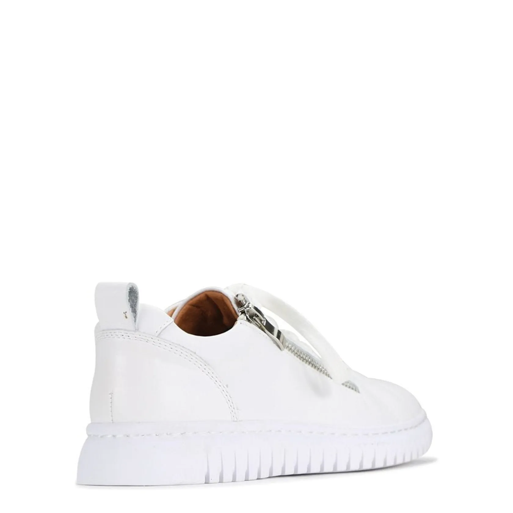 EOS Footwear Flat Sneakers>CLARENCE LOW-TOP ZIPPER SNEAKER LEATHER