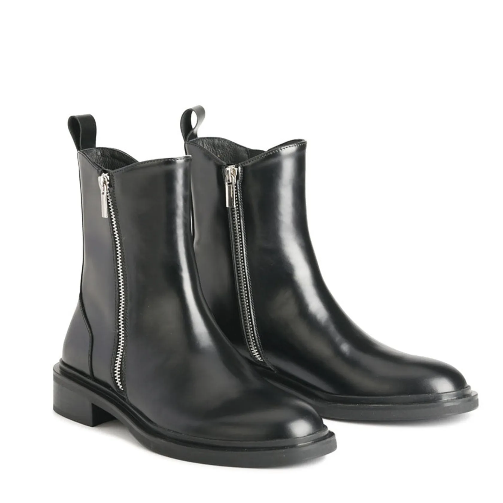 EOS Footwear Ankle Boots>COLLETE ANKLE ZIP BOOTS LEATHER Black-box