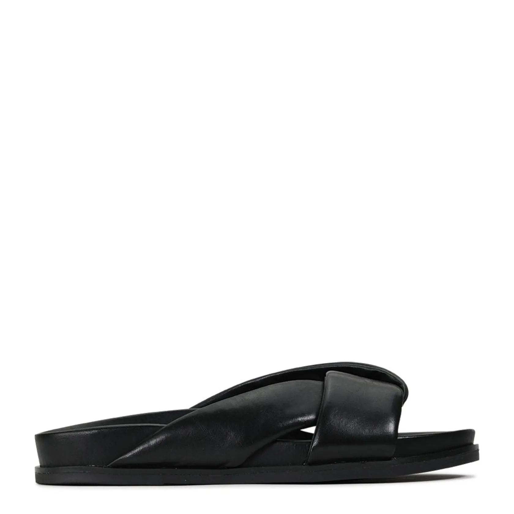 EOS Footwear Ballet Flats & Loafer|Slides>CROSS LEATHER SLIDE SANDALS