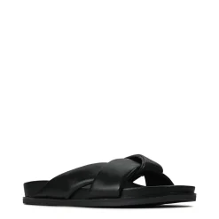 EOS Footwear Ballet Flats & Loafer|Slides>CROSS LEATHER SLIDE SANDALS