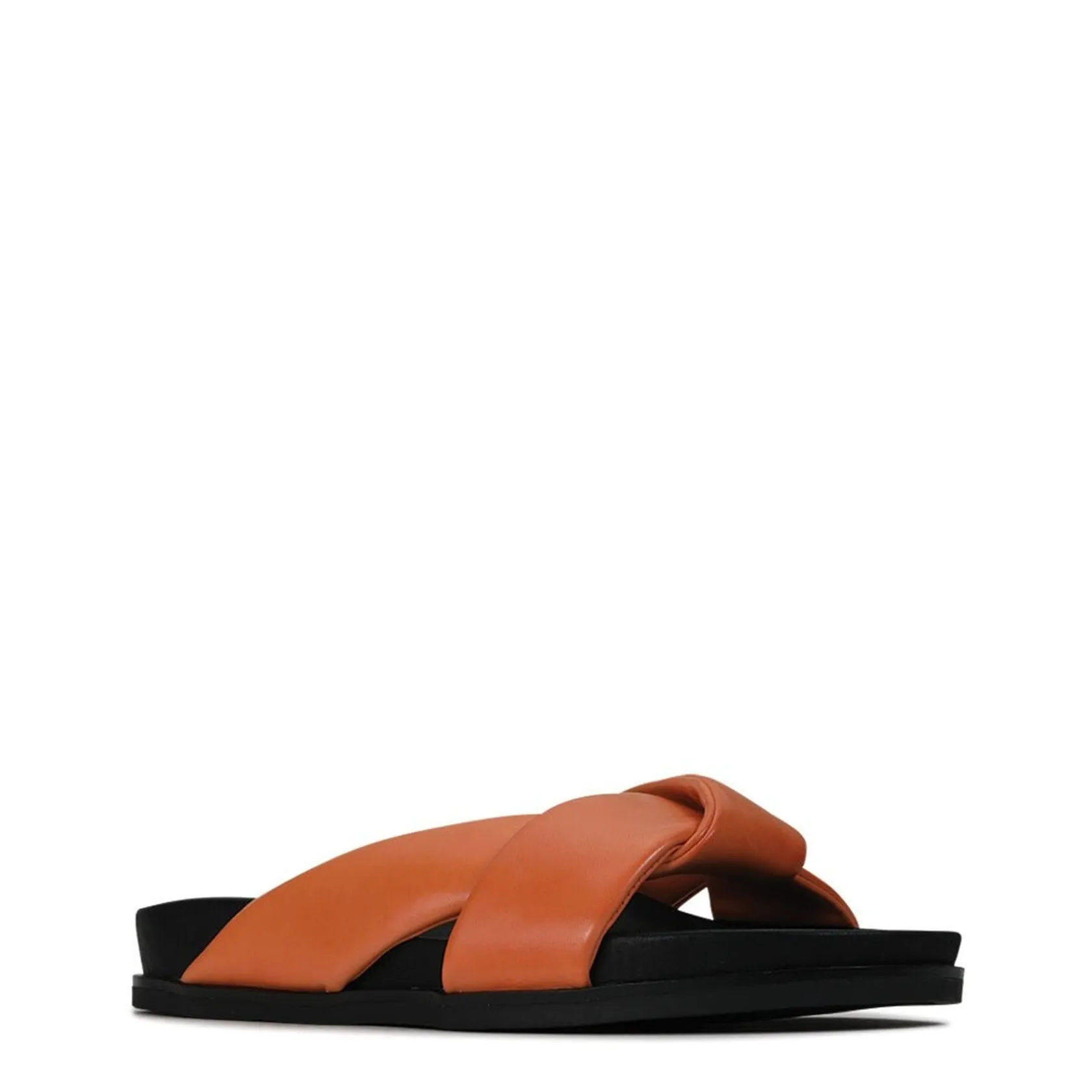 EOS Footwear Ballet Flats & Loafer|Slides>CROSS LEATHER SLIDE SANDALS