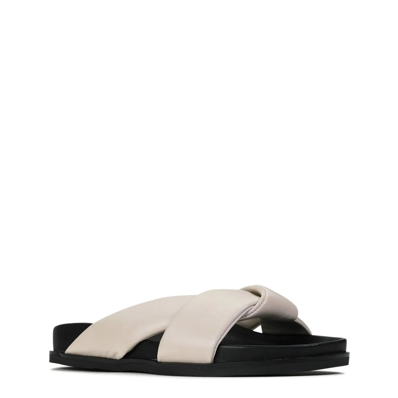EOS Footwear Ballet Flats & Loafer|Slides>CROSS LEATHER SLIDE SANDALS