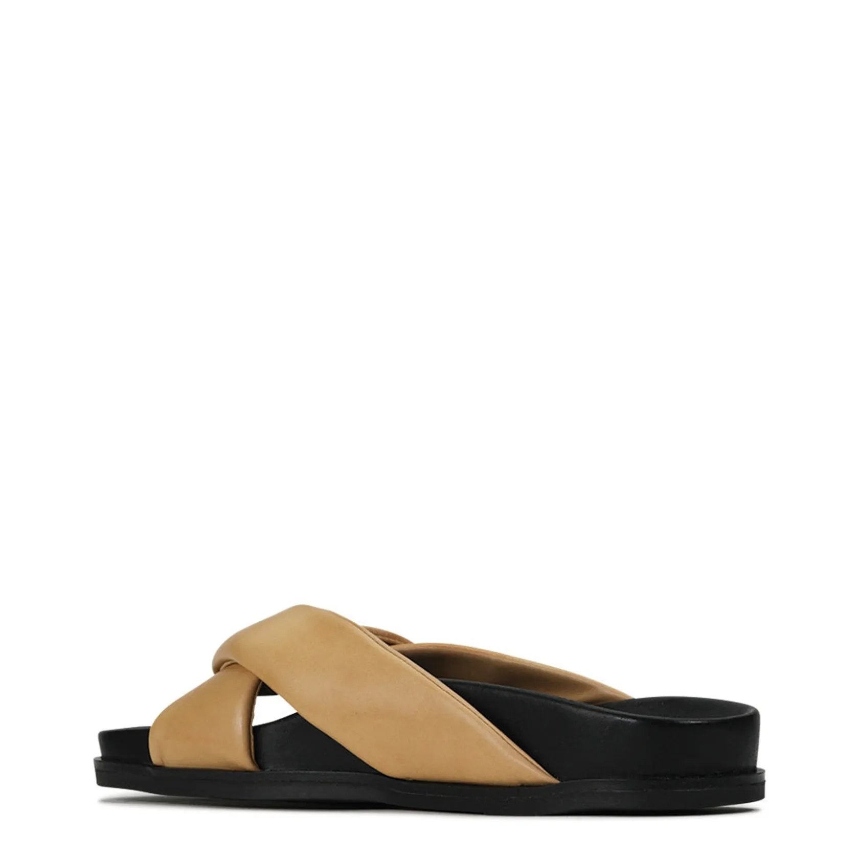 EOS Footwear Ballet Flats & Loafer|Slides>CROSS LEATHER SLIDE SANDALS