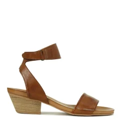 EOS Footwear Heeled Sandals|Sandal Heels>CUBO WOODEN STACK HEEL SANDALS LEATHER