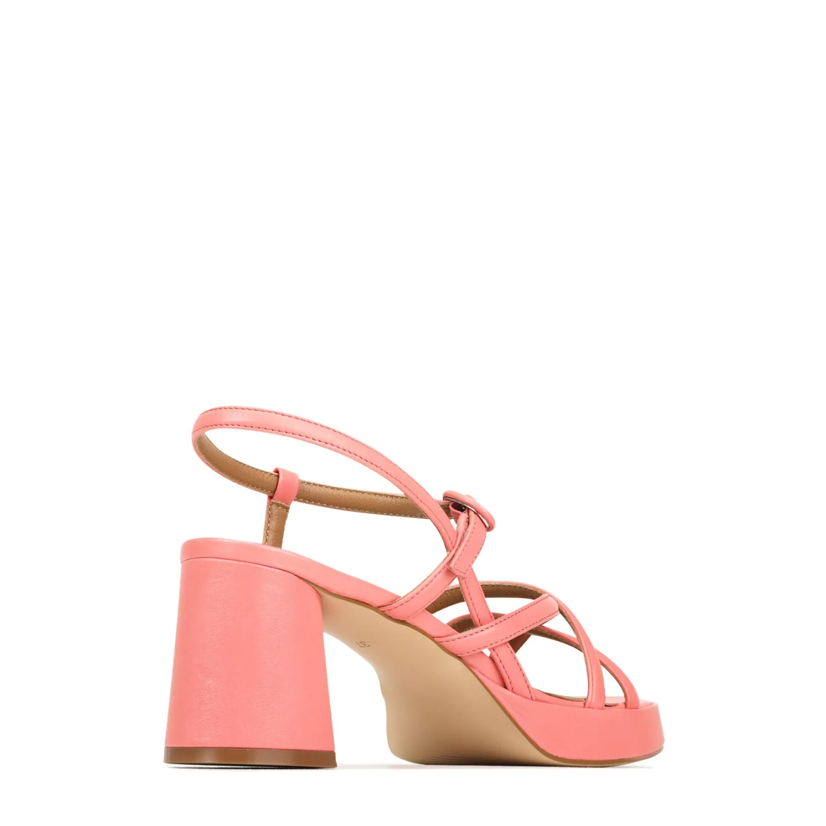 EOS Footwear Block Heels|Heeled Sandals>DORIANO LEATHER HEEL SANDALS