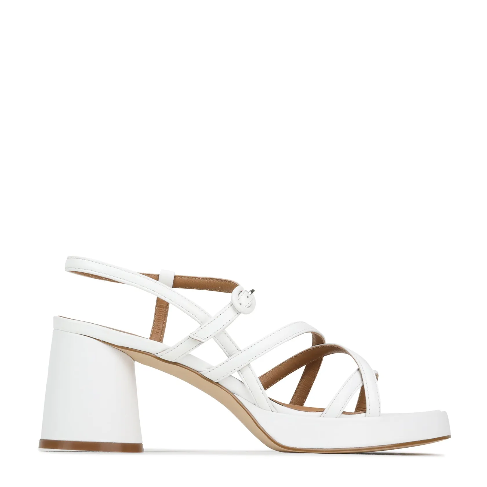 EOS Footwear Block Heels|Heeled Sandals>DORIANO LEATHER HEEL SANDALS