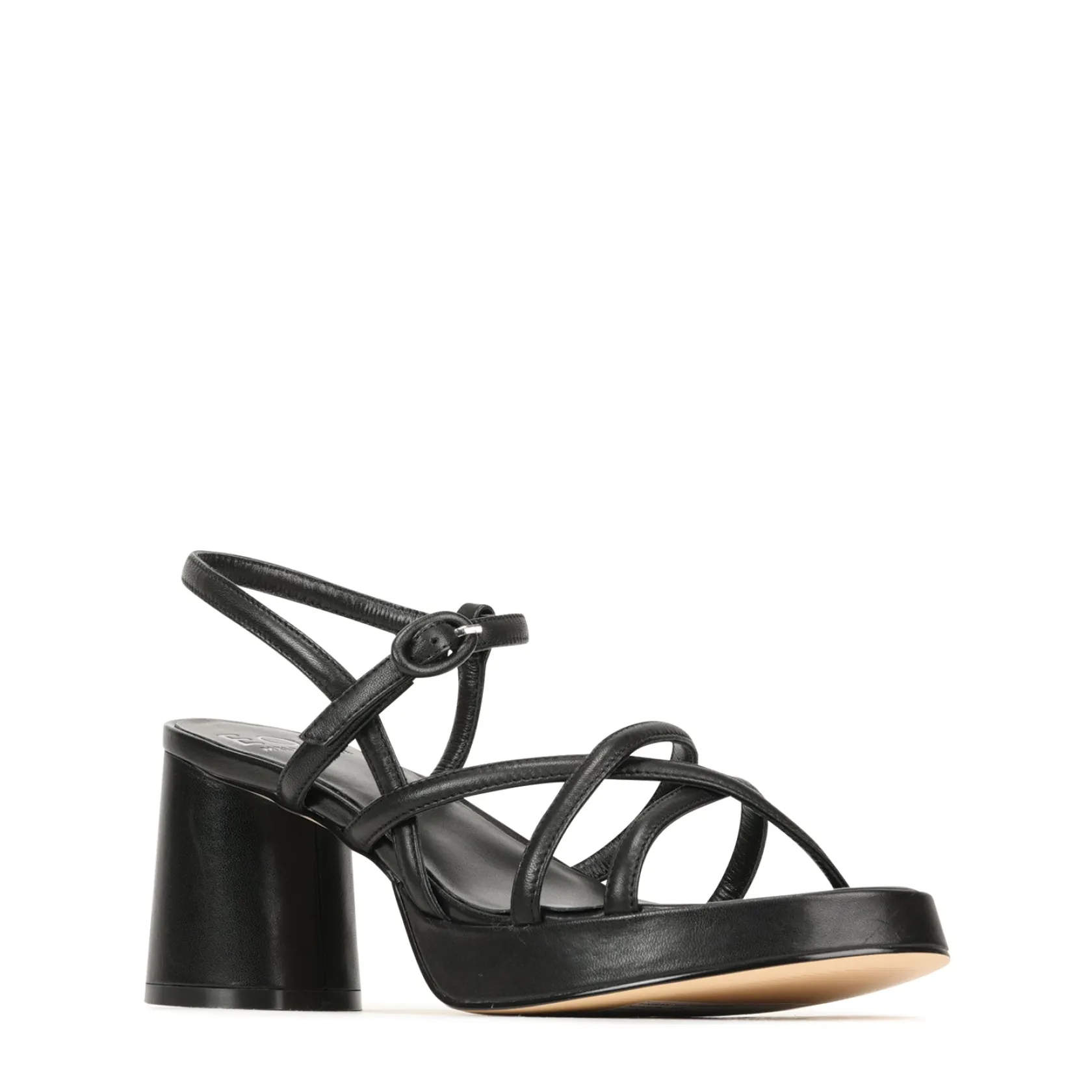 EOS Footwear Block Heels|Heeled Sandals>DORIANO LEATHER HEEL SANDALS