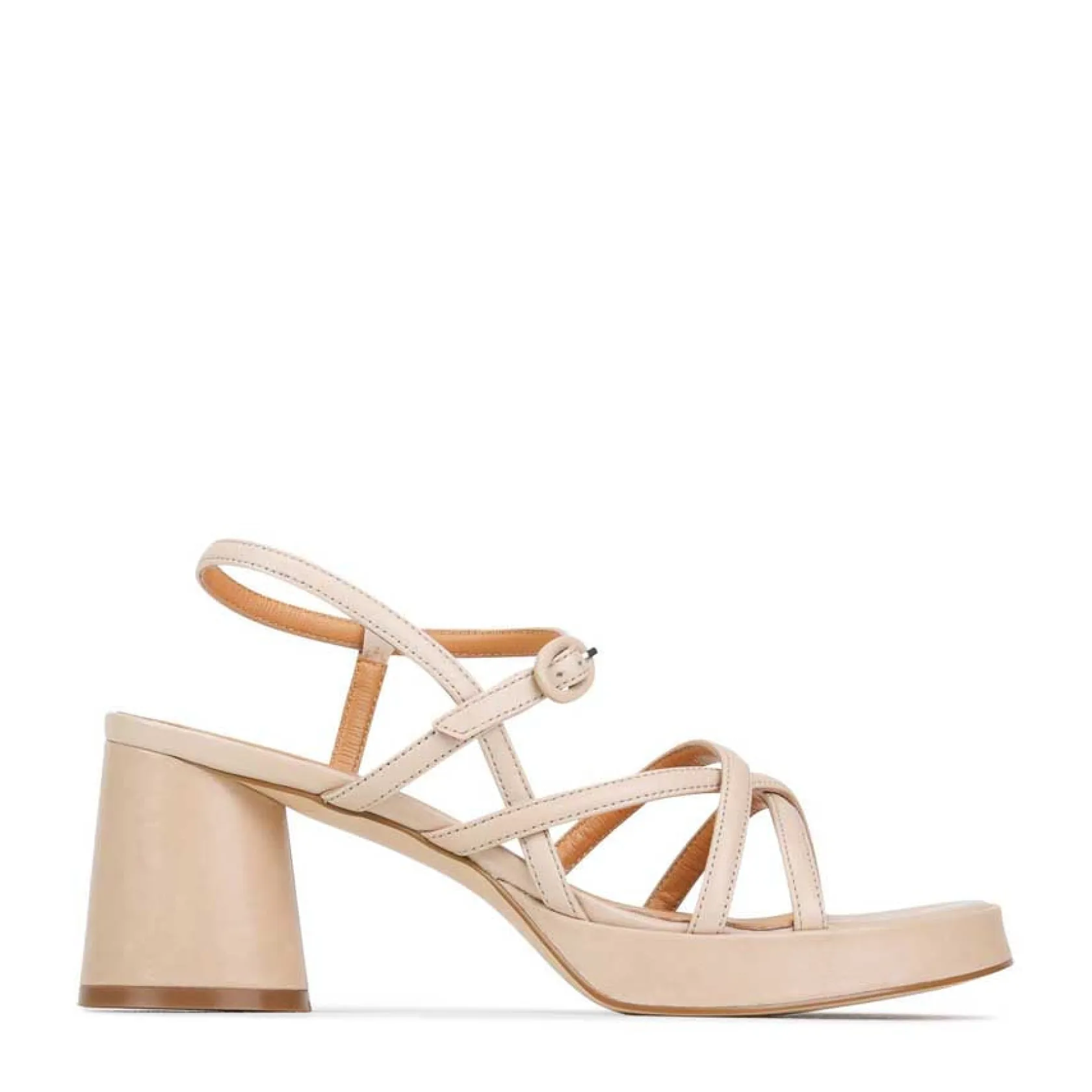 EOS Footwear Block Heels|Heeled Sandals>DORIANO LEATHER HEEL SANDALS