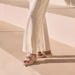 EOS Footwear Ballet Flats & Loafer|Slides>ELENI LEATHER HEEL SLIDE SANDALS