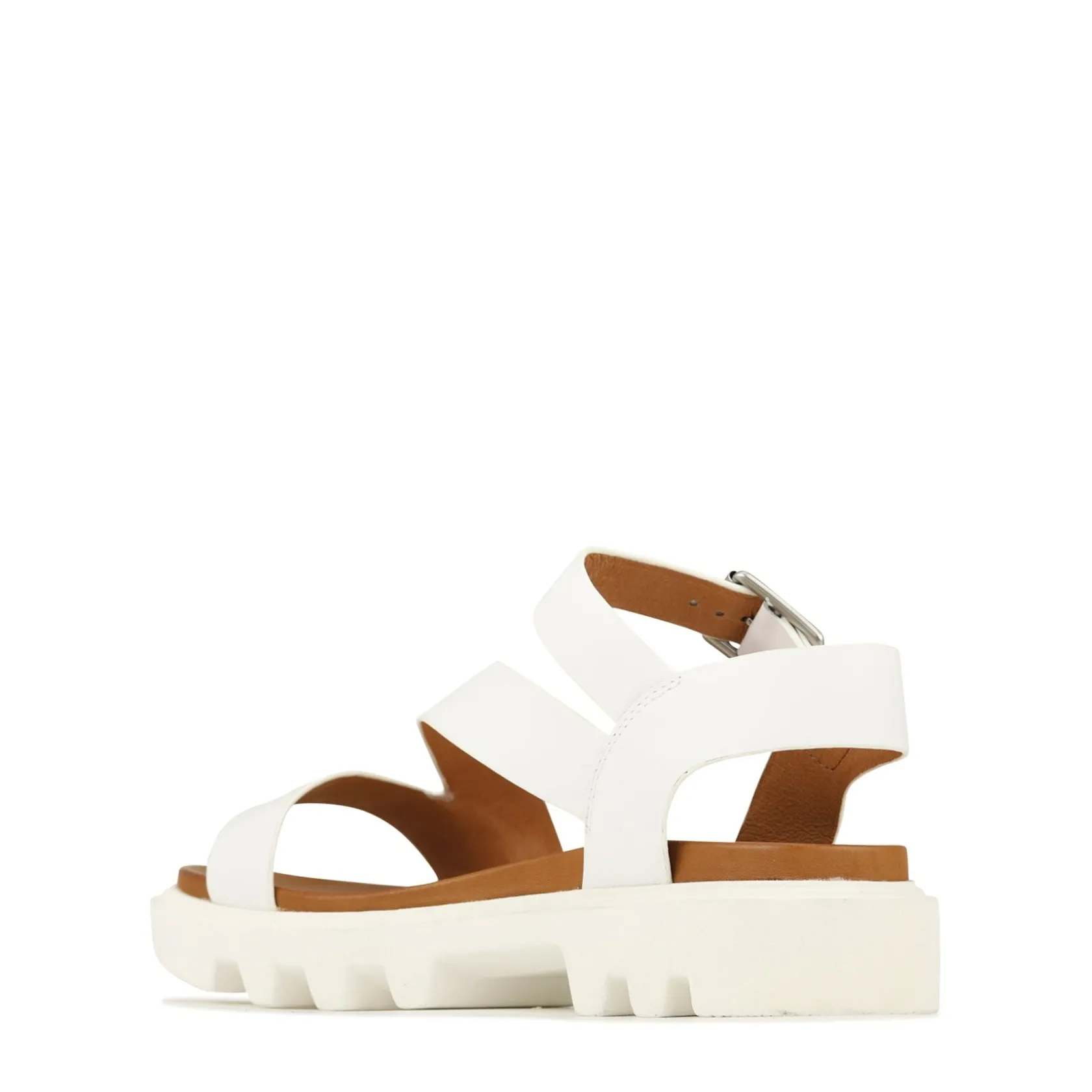 EOS Footwear Heeled Sandals|Sandal Heels>FLIGHER PLATFORM SANDALS LEATHER White