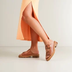 EOS Footwear Heeled Sandals|Sandal Heels>GILA BLOCK HEEL SLIDES LEATHER