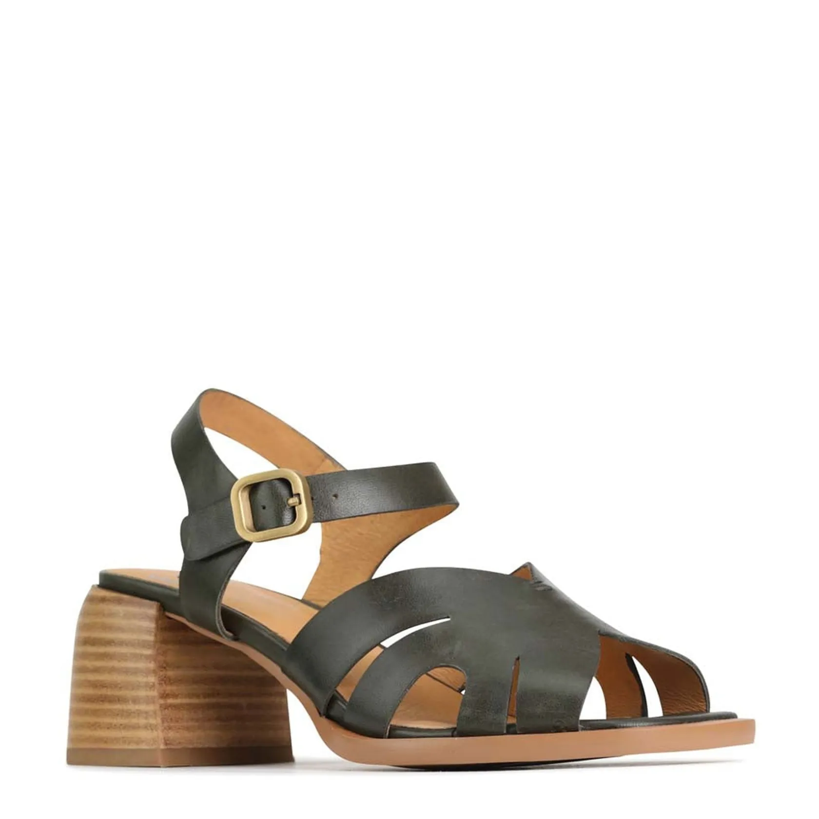 EOS Footwear Block Heels|Heeled Sandals>ISA LOW HEEL SANDALS LEATHER