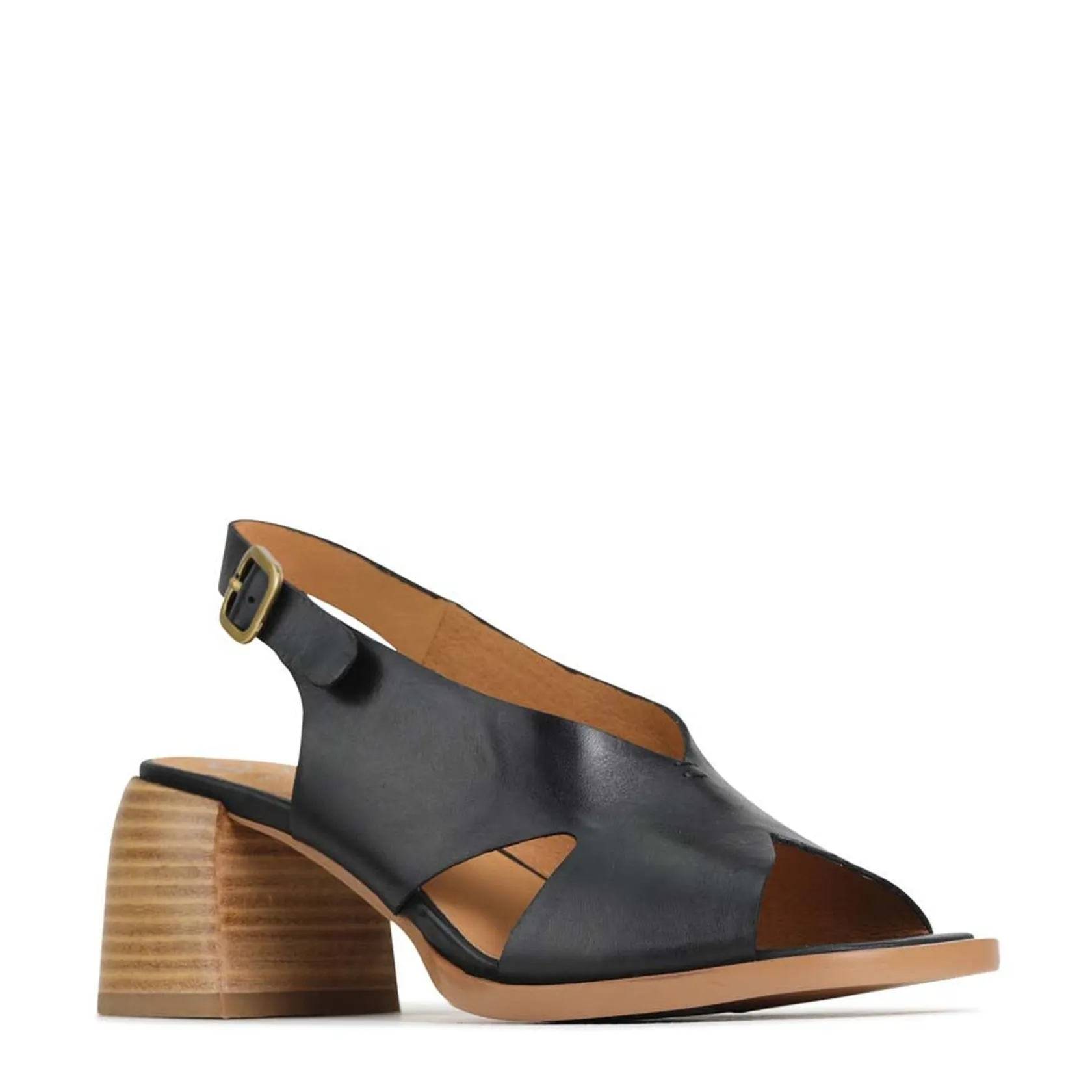 EOS Footwear Block Heels|Heeled Sandals>ISADORA LEATHER BLOCK HEEL SANDALS