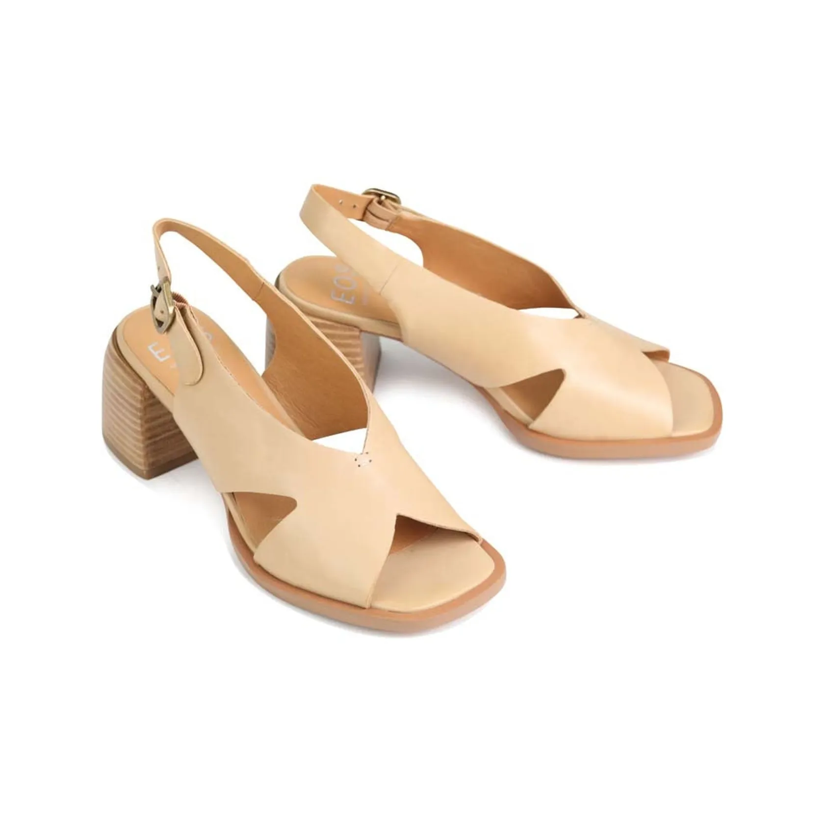 EOS Footwear Block Heels|Heeled Sandals>ISADORA LEATHER BLOCK HEEL SANDALS
