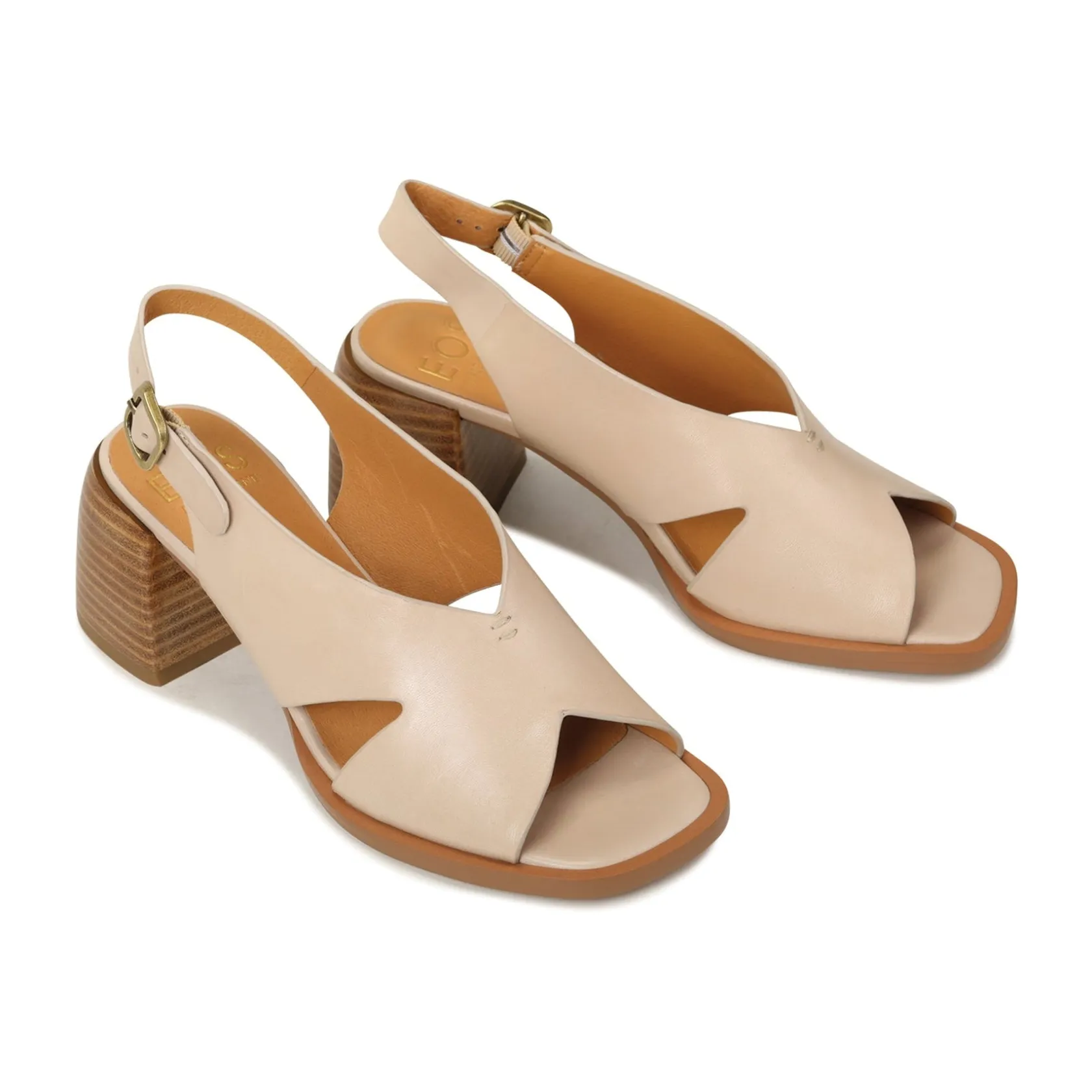 EOS Footwear Block Heels|Heeled Sandals>ISADORA LEATHER BLOCK HEEL SANDALS
