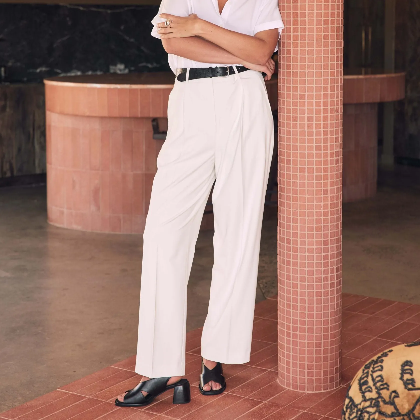 EOS Footwear Block Heels|Heeled Sandals>ISADORA LEATHER BLOCK HEEL SANDALS