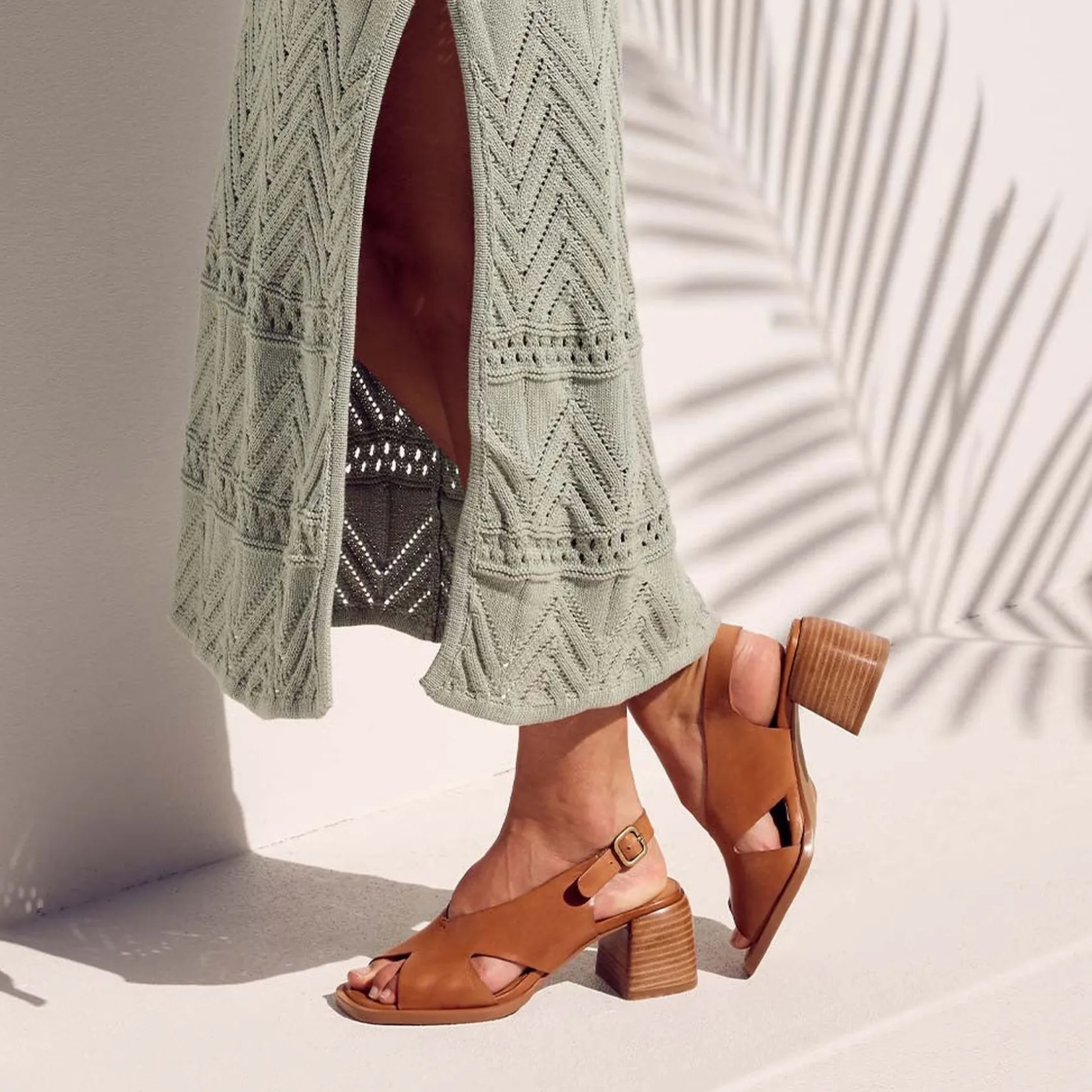 EOS Footwear Block Heels|Heeled Sandals>ISADORA LEATHER BLOCK HEEL SANDALS