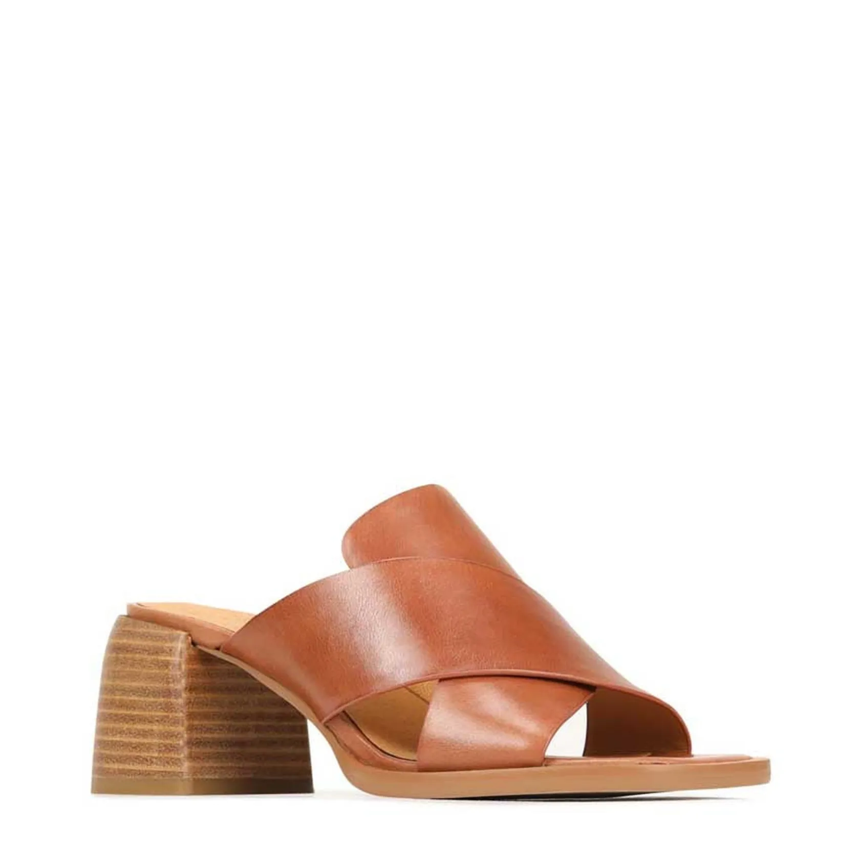 EOS Footwear Block Heels|Heeled Sandals>ISO LEATHER BLOCK HEEL SANDALS