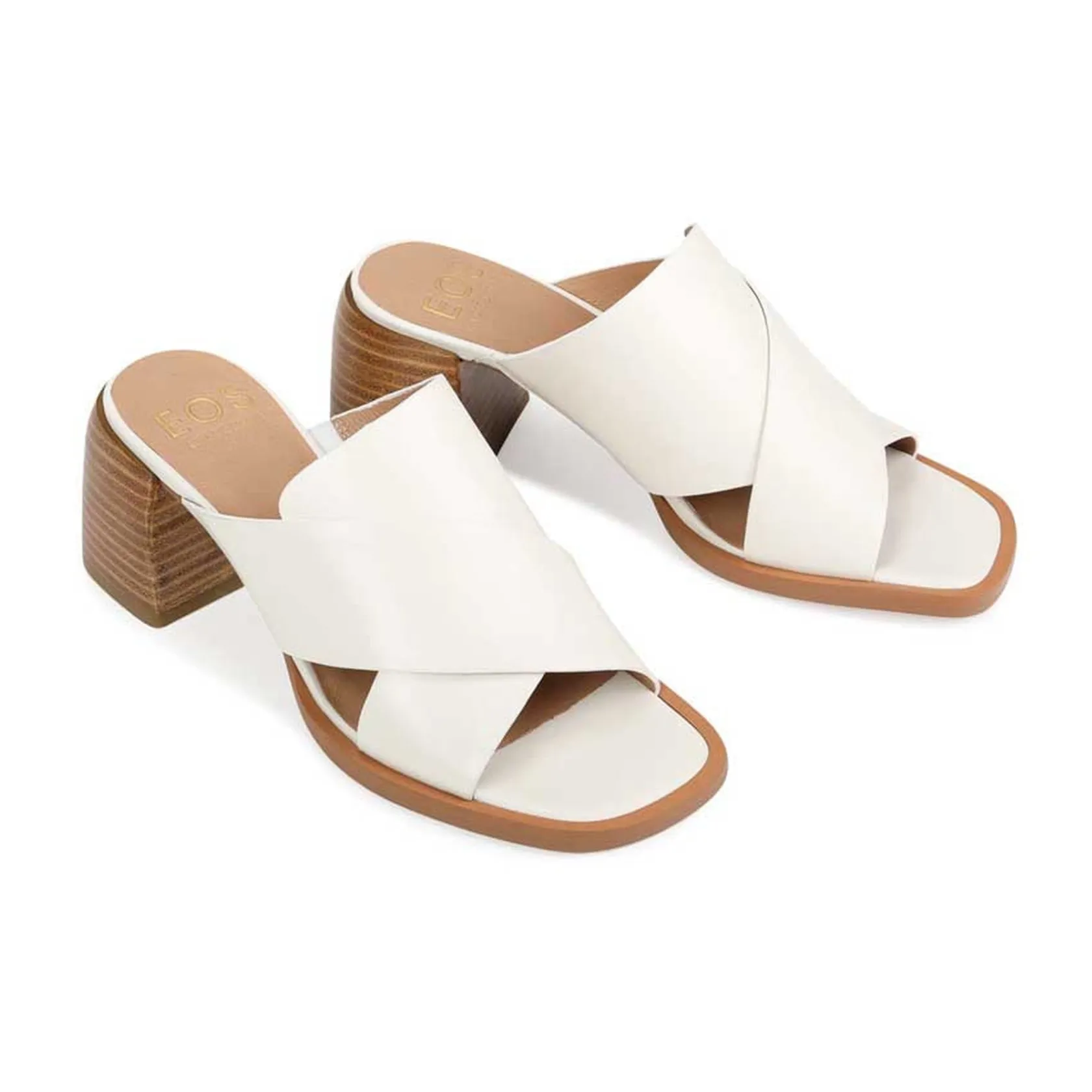 EOS Footwear Block Heels|Heeled Sandals>ISO LEATHER BLOCK HEEL SANDALS