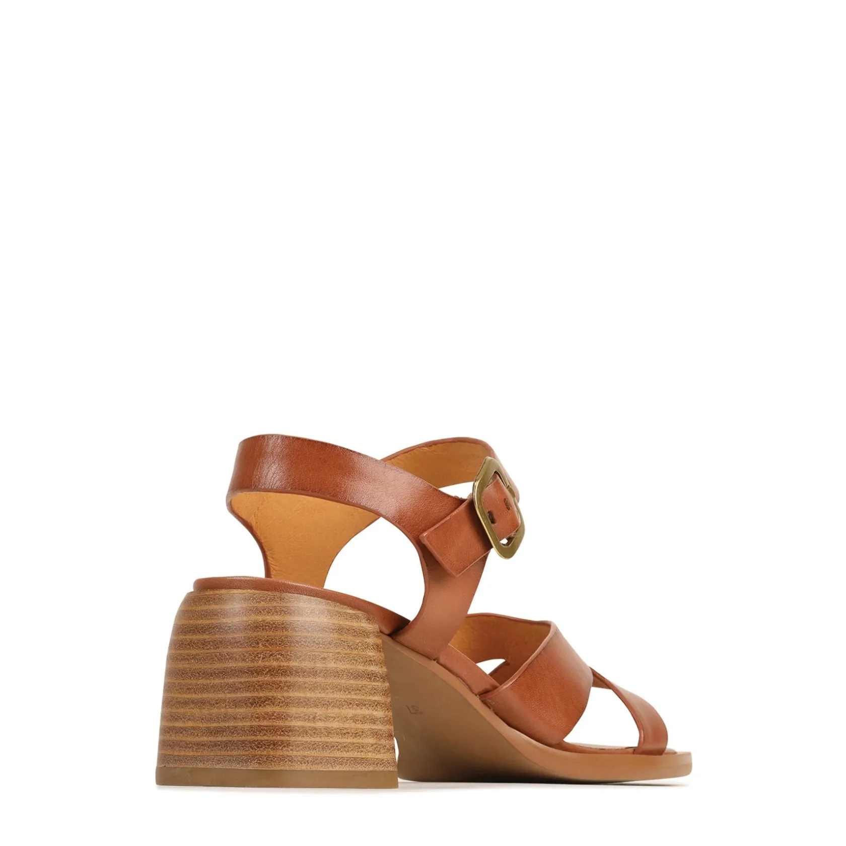 EOS Footwear Block Heels|Heeled Sandals>ISOKEN LEATHER BLOCK HEEL SANDALS