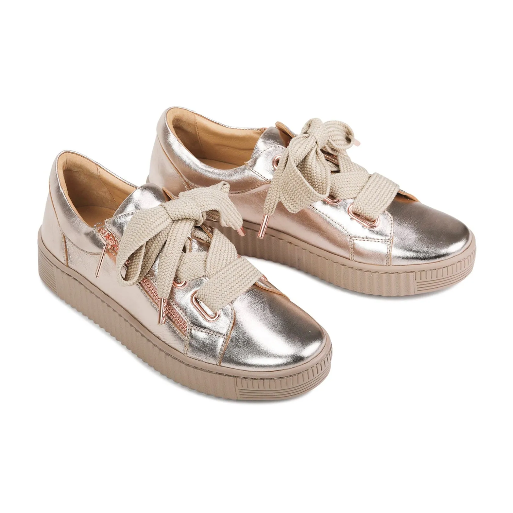 EOS Footwear Flat Sneakers>JOVI LEATHER LUXE SNEAKERS