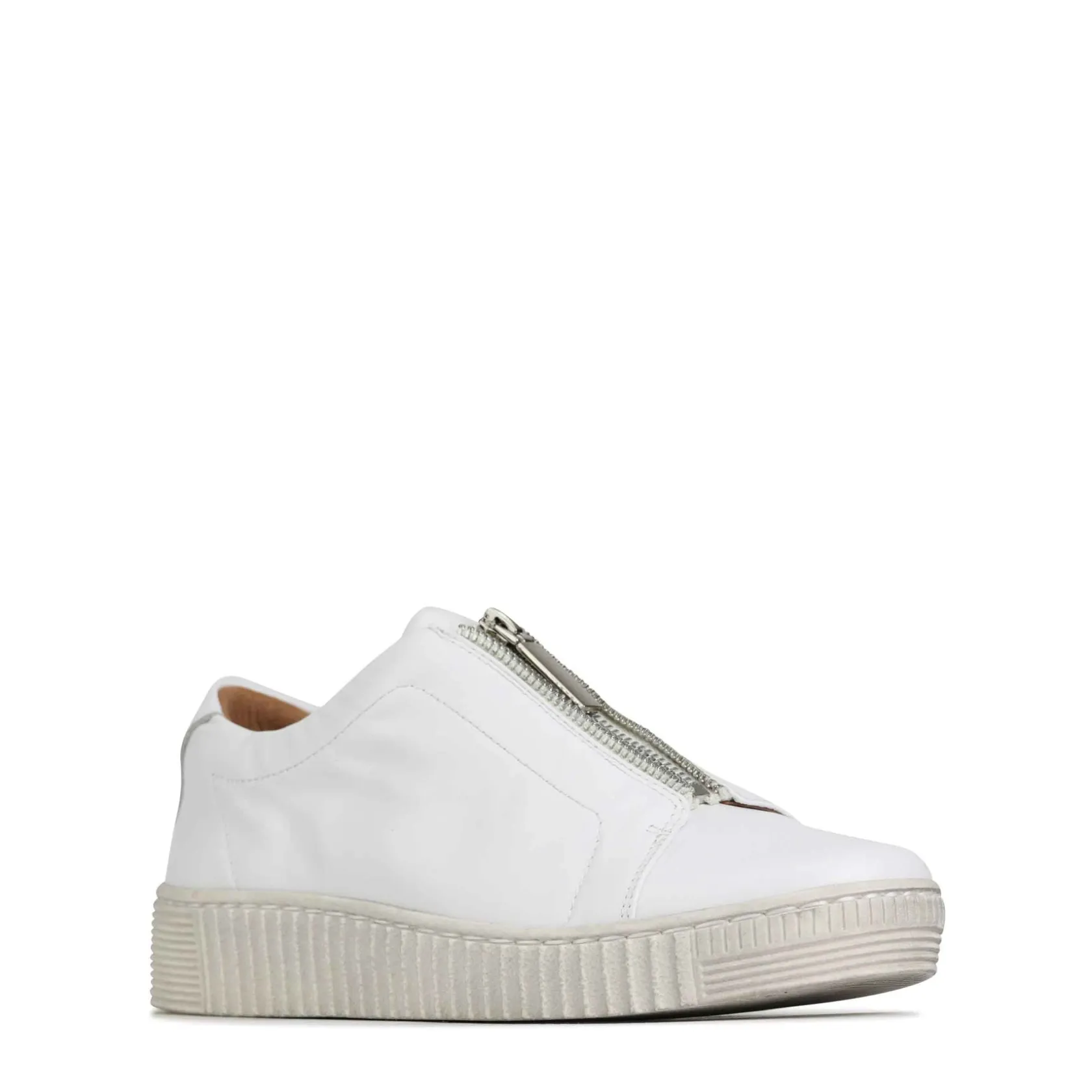 EOS Footwear Flat Sneakers>JOYA CHUNKY ZIPPER SNEAKERS LEATHER