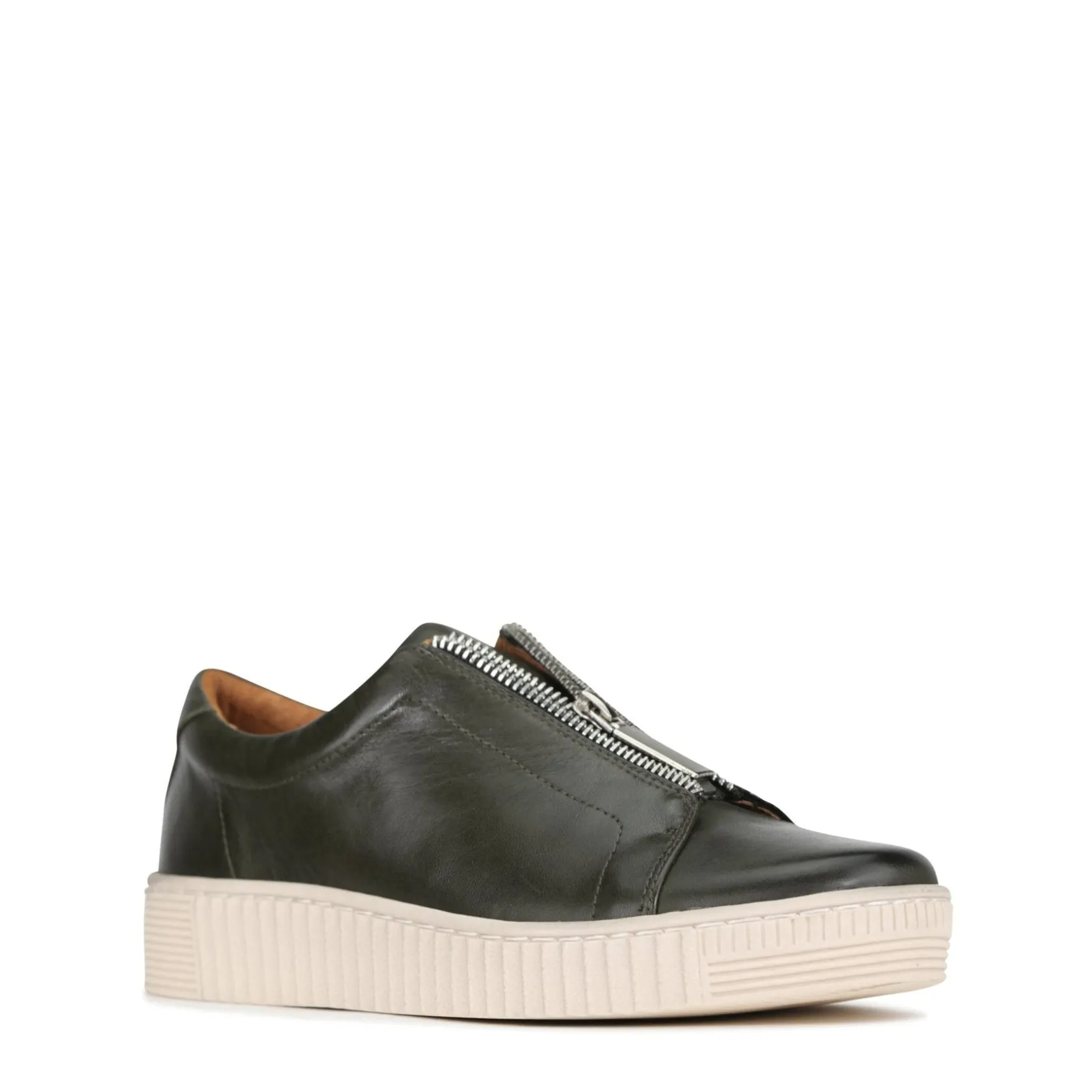 EOS Footwear Flat Sneakers>JOYA CHUNKY ZIPPER SNEAKERS LEATHER