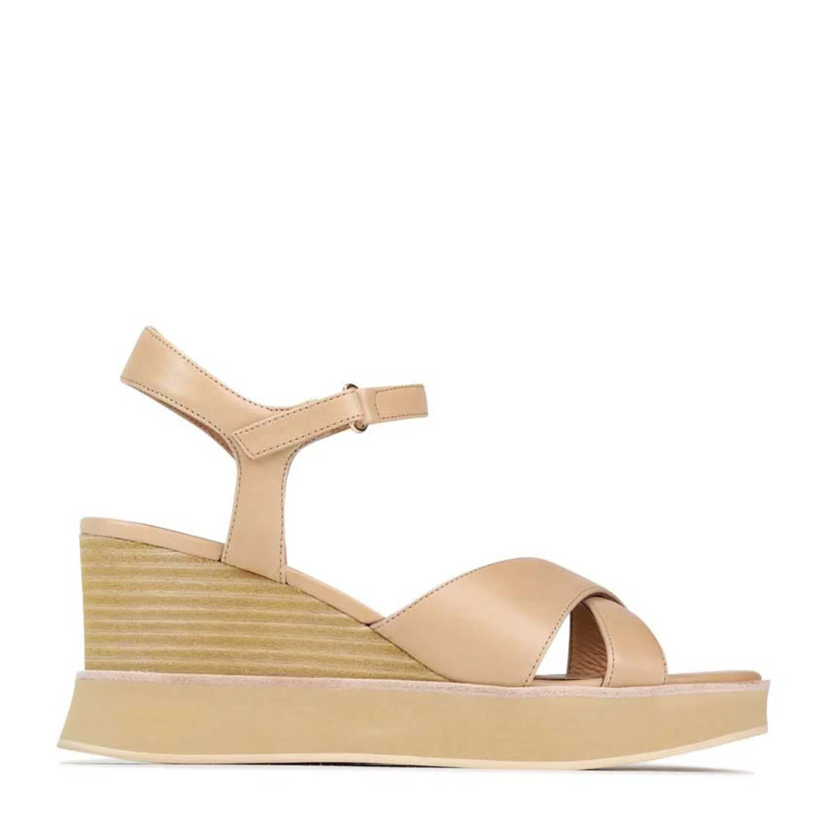 EOS Footwear Wedges & Espadrilles|Heeled Sandals>JUN LEATHER WEDGE SANDALS