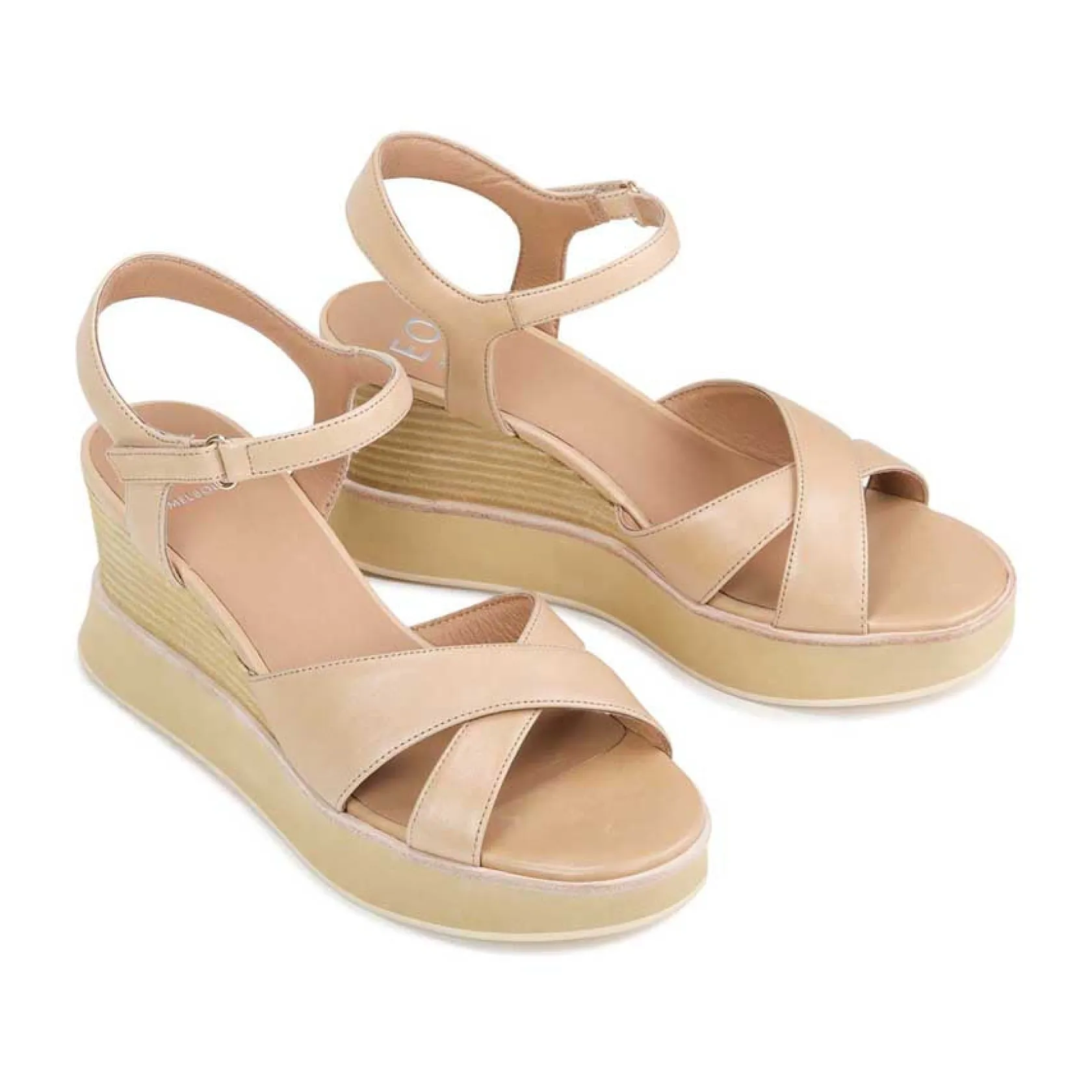 EOS Footwear Wedges & Espadrilles|Heeled Sandals>JUN LEATHER WEDGE SANDALS