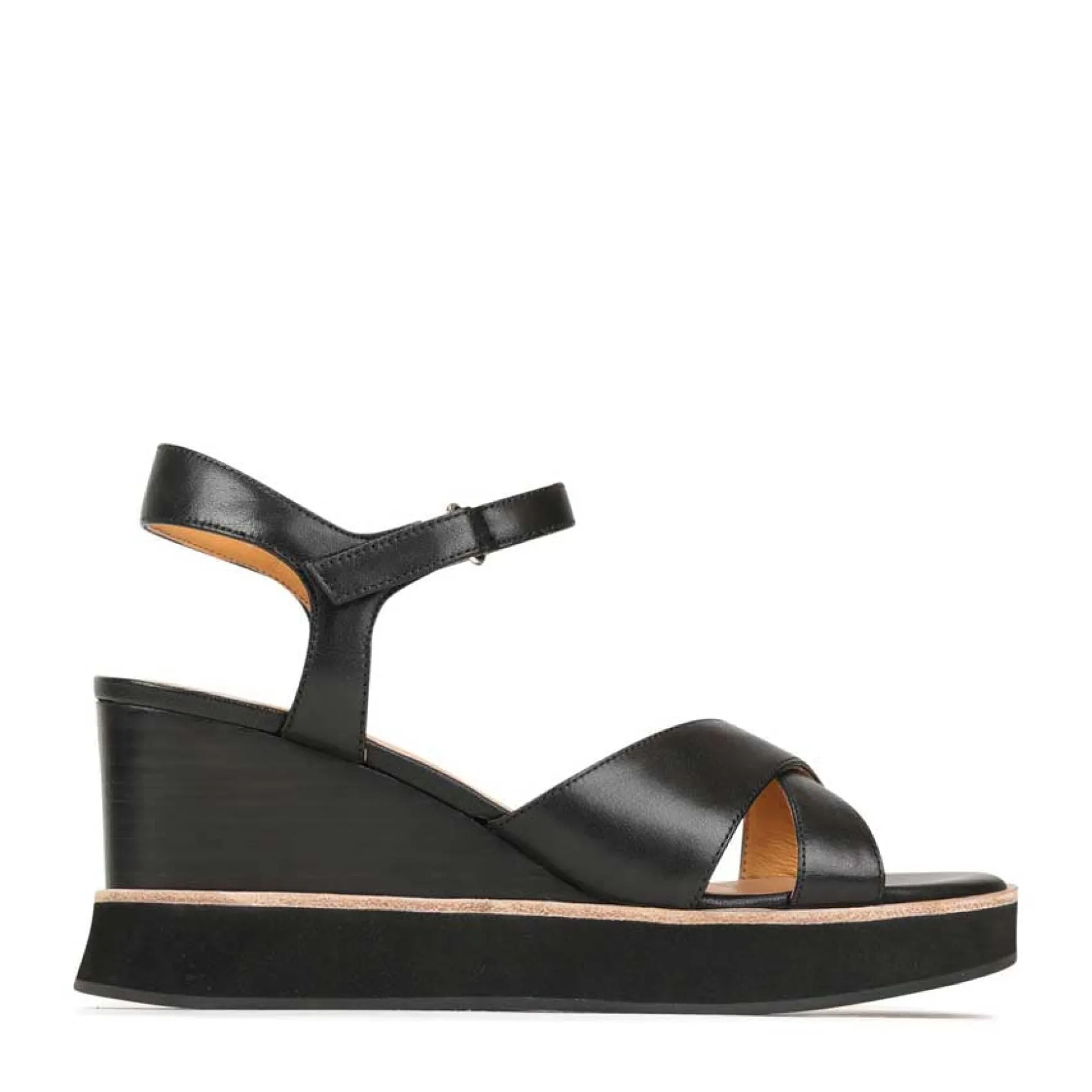 EOS Footwear Wedges & Espadrilles|Heeled Sandals>JUN LEATHER WEDGE SANDALS