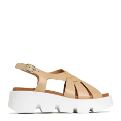 EOS Footwear Wedges & Espadrilles|Heeled Sandals>KAILYN PLATFORM ANKLE STRAP SANDALS LEATHER