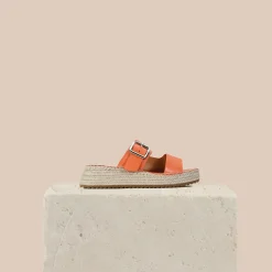 EOS Footwear Wedges & Espadrilles|Slides & Mules>LAROSSA LEATHER ESPADRILLE SLIDE