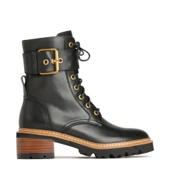 EOS Footwear Ankle Boots>LINE LACE UP BOOTS LEATHER