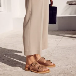 EOS Footwear Ballet Flats & Loafer|Slides>ORNATE SLIDE SANDALS LEATHER