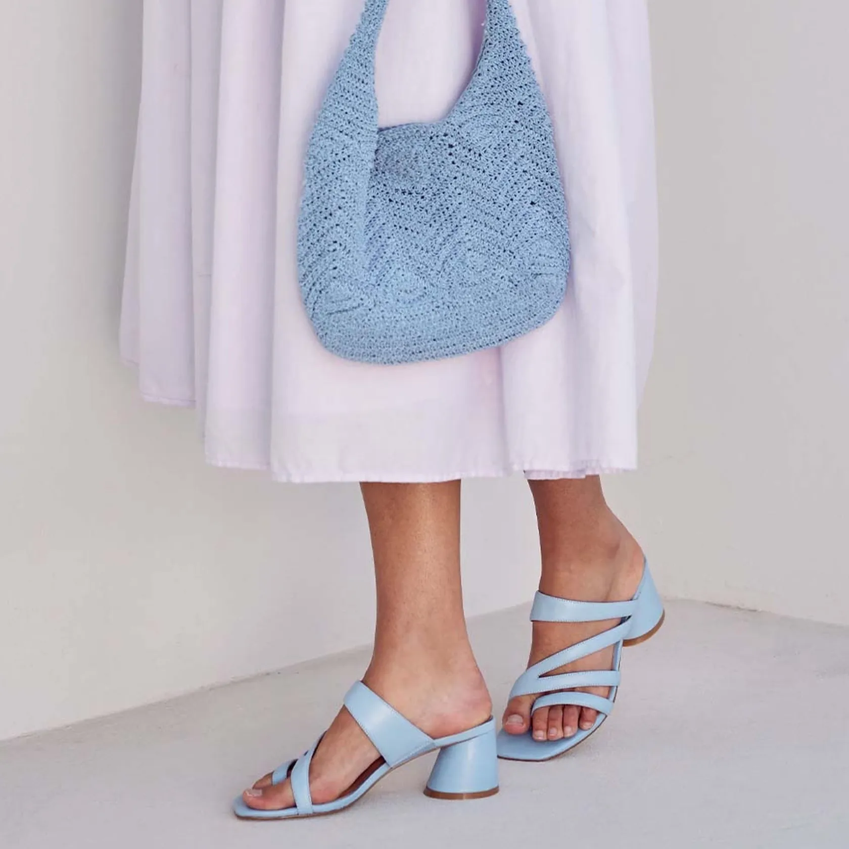 EOS Footwear Block Heels|Heeled Sandals>PERRI SLIP-ON HEEL SANDALS LEATHER
