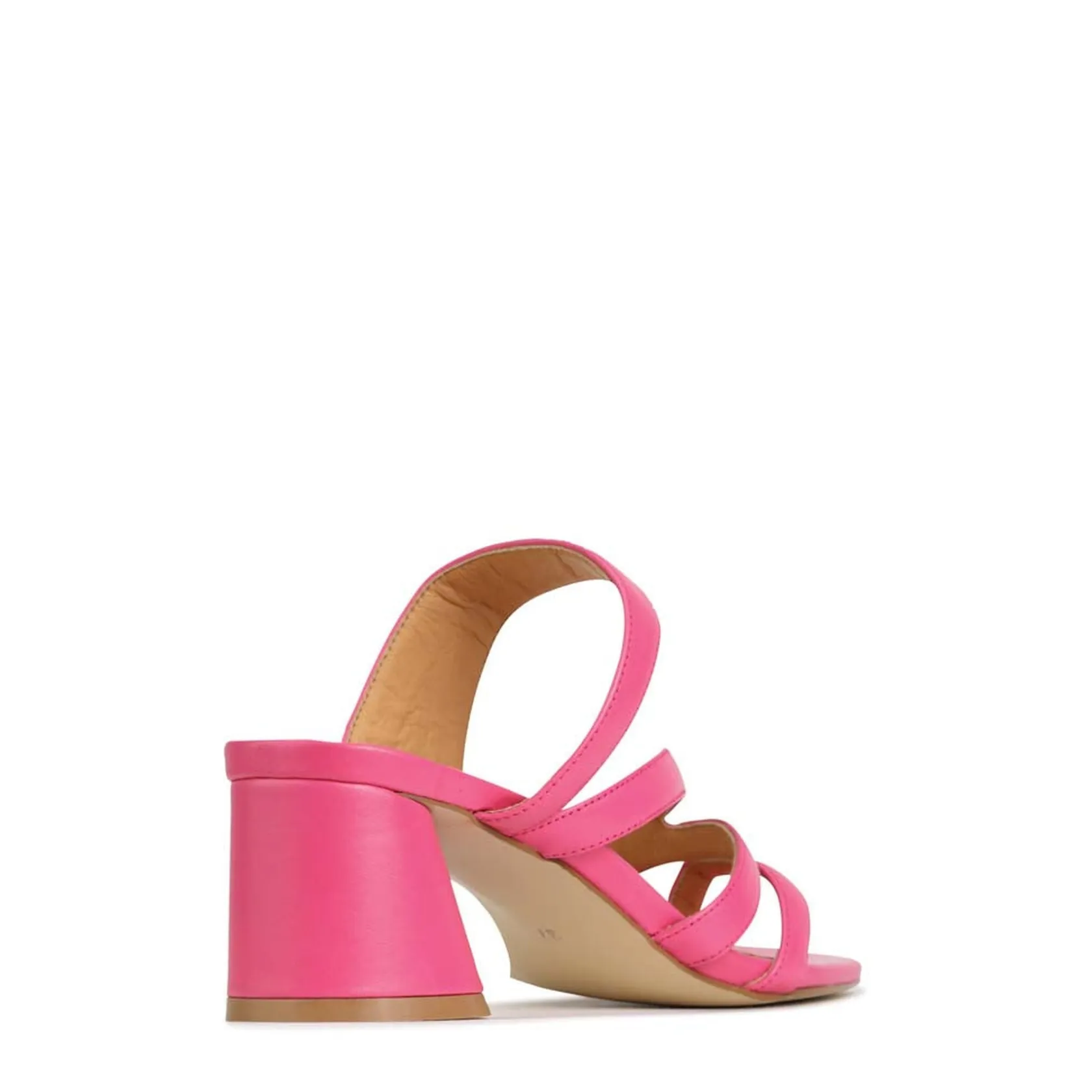 EOS Footwear Block Heels|Heeled Sandals>PERRI SLIP-ON HEEL SANDALS LEATHER