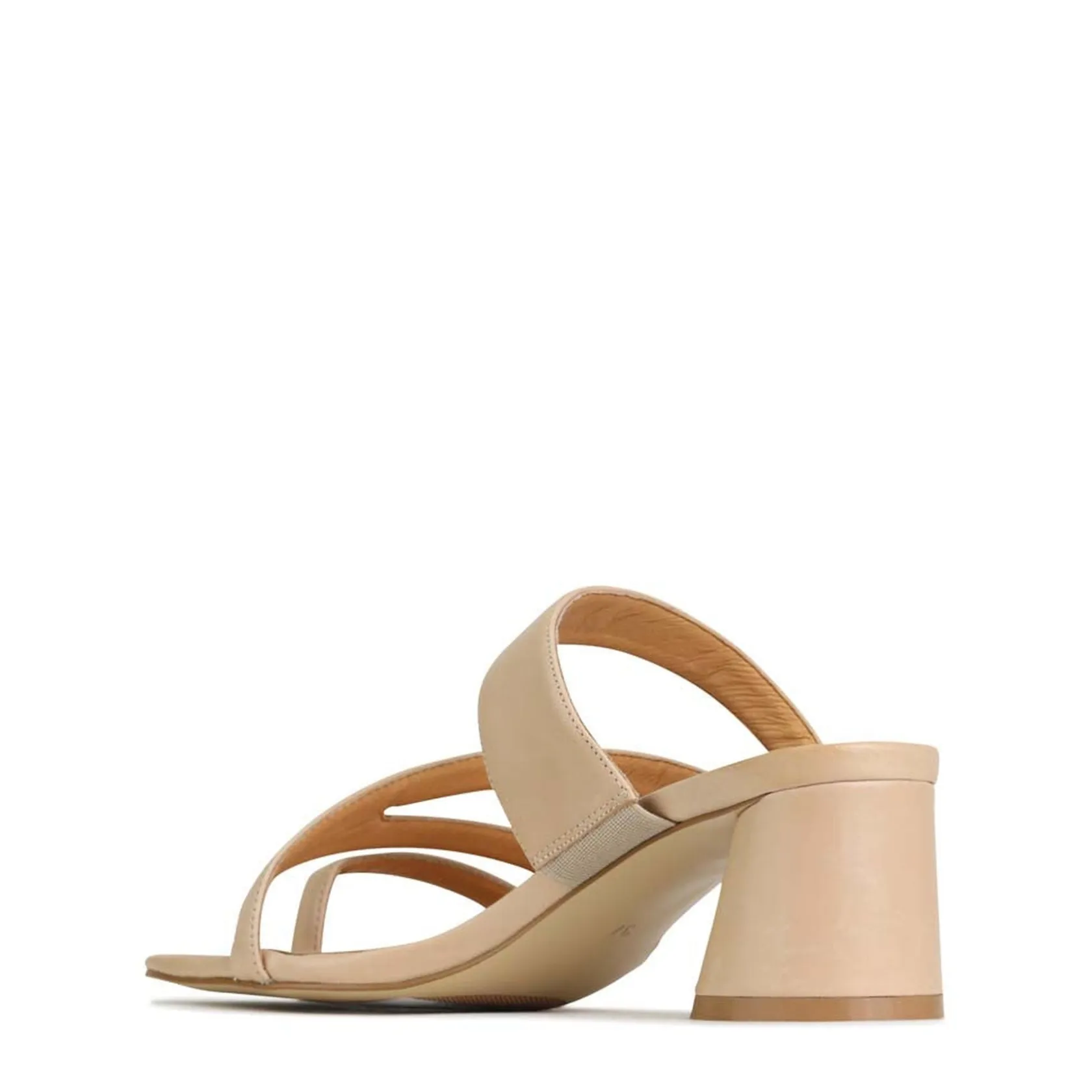 EOS Footwear Block Heels|Heeled Sandals>PERRI SLIP-ON HEEL SANDALS LEATHER