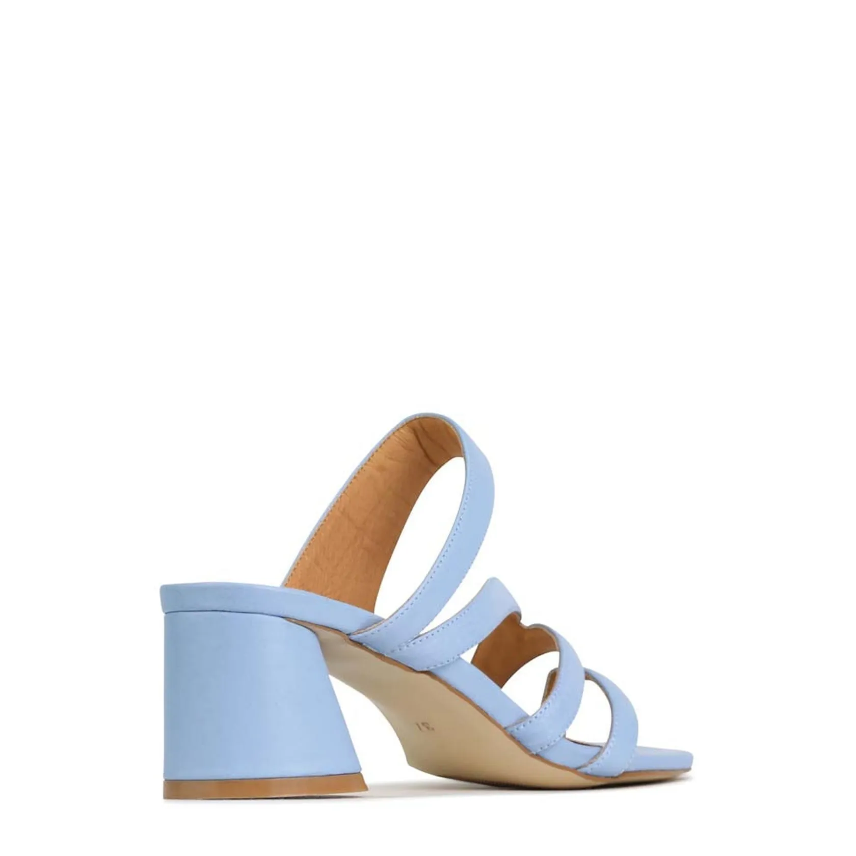 EOS Footwear Block Heels|Heeled Sandals>PERRI SLIP-ON HEEL SANDALS LEATHER
